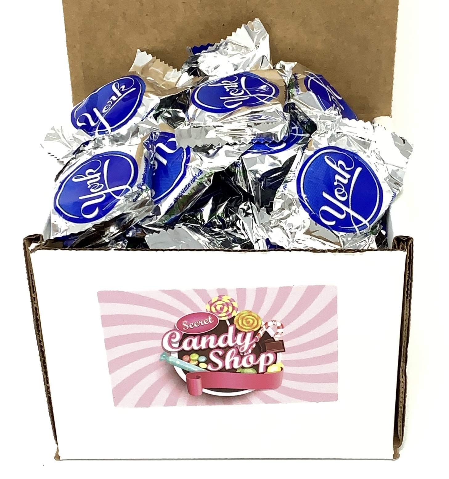 York Peppermint Patties Dark Chocolate Mint Candy - 1lb Individually Wrapped Box | Bulk Holiday Candy for Office, Party Favors & Christmas Stocking Stuffers