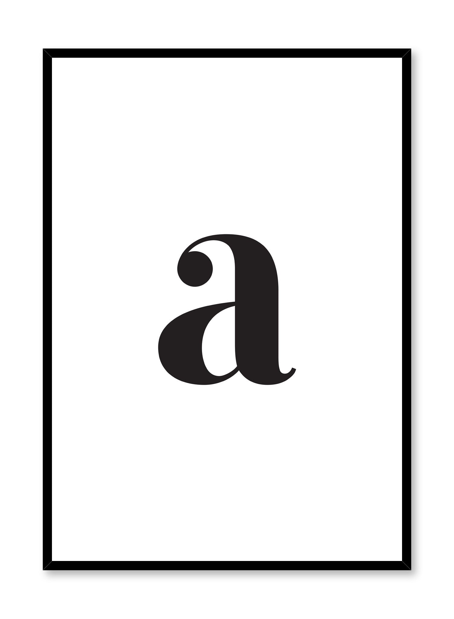 Lowercase Letter A Poster - Educational Alphabet Wall Art for Kids' Rooms, Classrooms & Nursery Decor