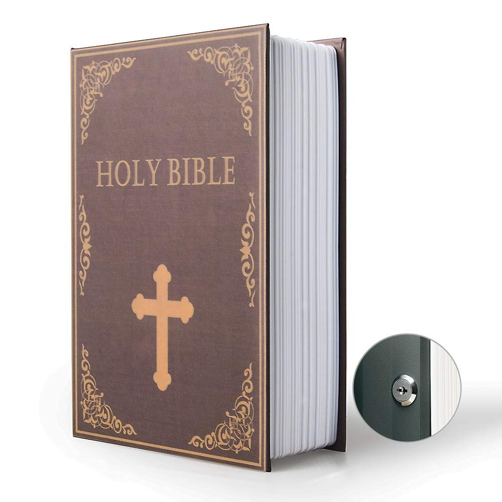 Small Diversion Book Safe Storage Box - Dictionary Secret Safe with Combination Lock & Key - Hidden Book Safe for Valuables (Perfect for Home, Office & Travel Security)