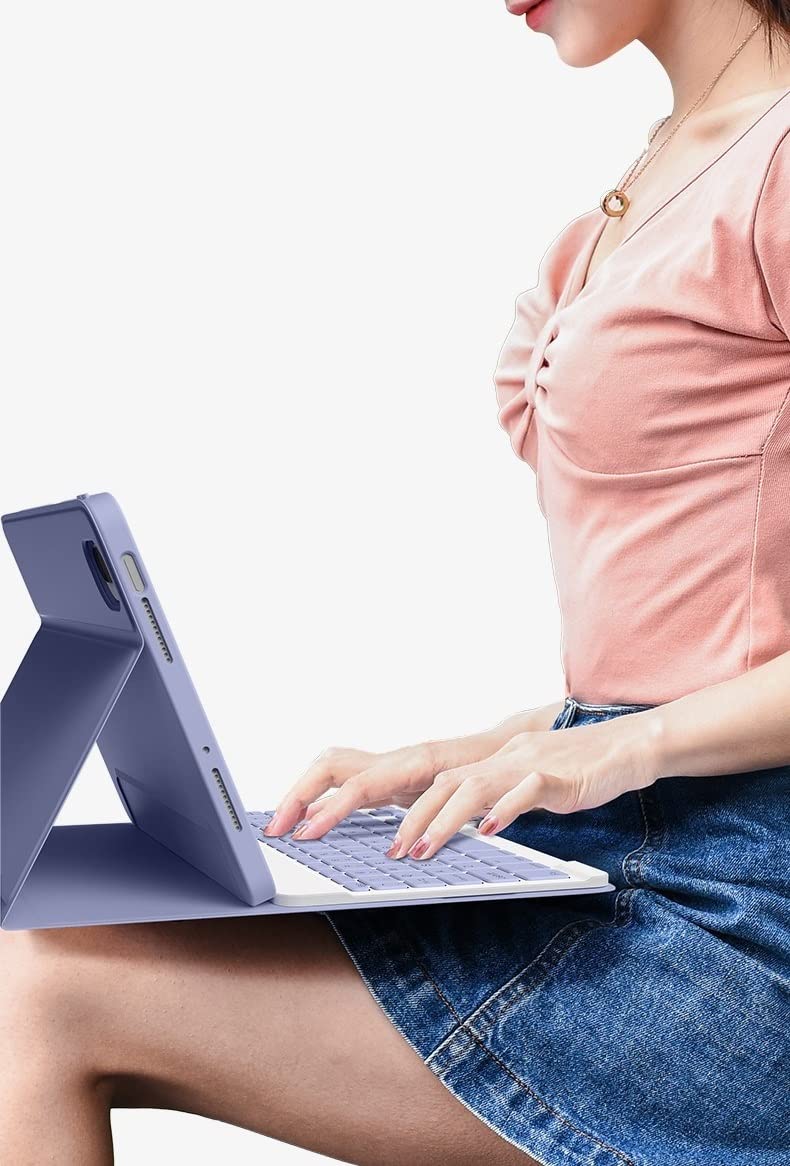 Magnetic Detachable Bluetooth Keyboard Case for iPad Mini 7 A17 Pro & iPad Mini 6th Generation - Pink | Ultra-Slim Wireless Keyboard Cover with Multi-Angle Stand | Perfect for Travel, Office & Home Use