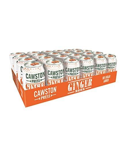 Cawston Press Sparkling Ginger Beer - 24 Pack of 11.15oz Cans | Premium Non-Alcoholic Ginger Ale | Perfect for Parties, BBQs & Refreshing Summer Drinks