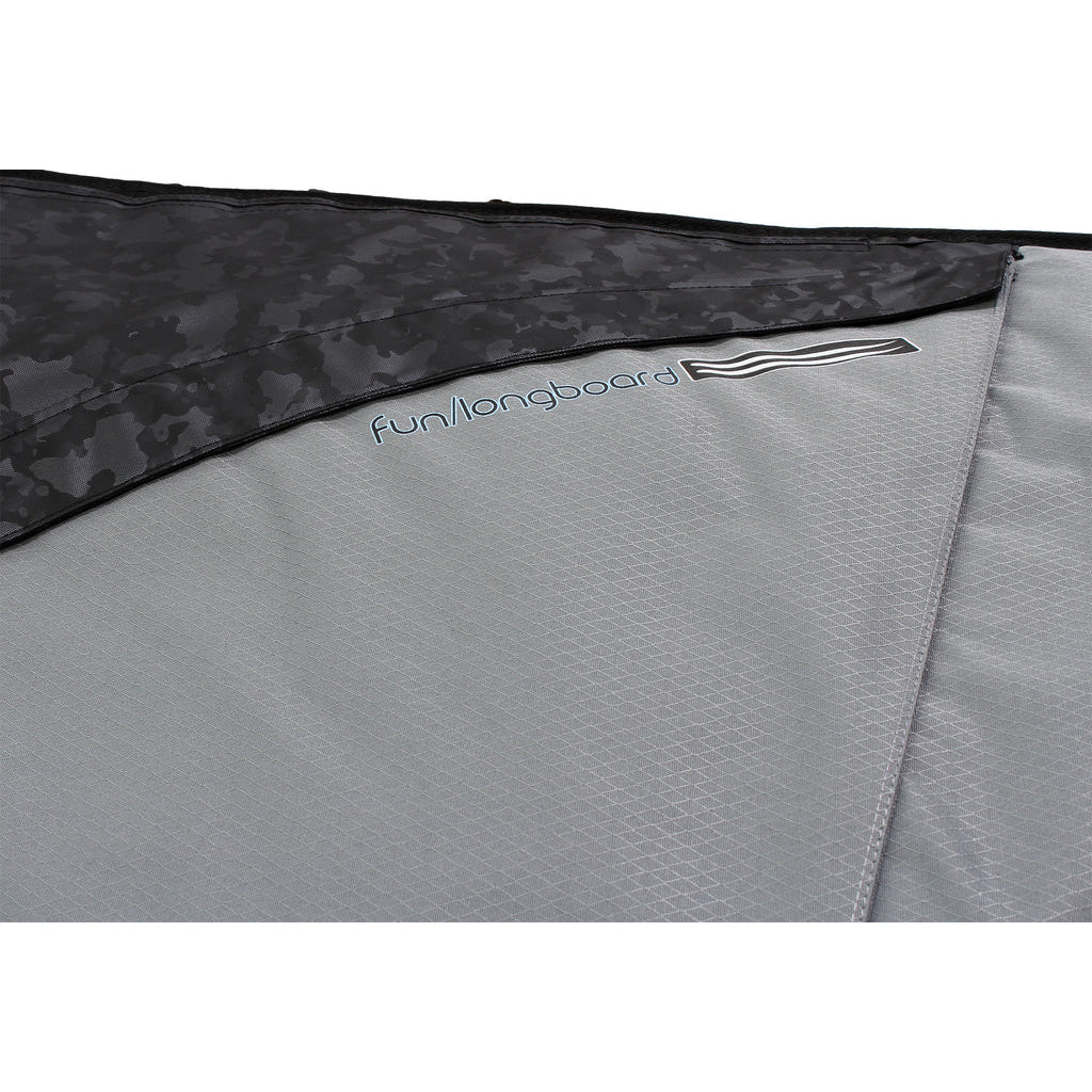 Pro Lite Board Bag - Rhino Travel Bag for 8'0 to 9'6 Longboards (Holds 1-2 Boards) in Gray/Light Blue/Black - Perfect for Surfing, Paddleboarding & Travel Protection