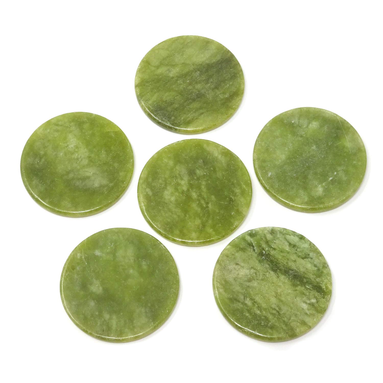 6PCS Round Jade Stone Eyelash Extension Stands & Holders - Durable Fake Eyelash Bases for Professional & Home Use - Perfect for Salon, Spa, and DIY Beauty Applications