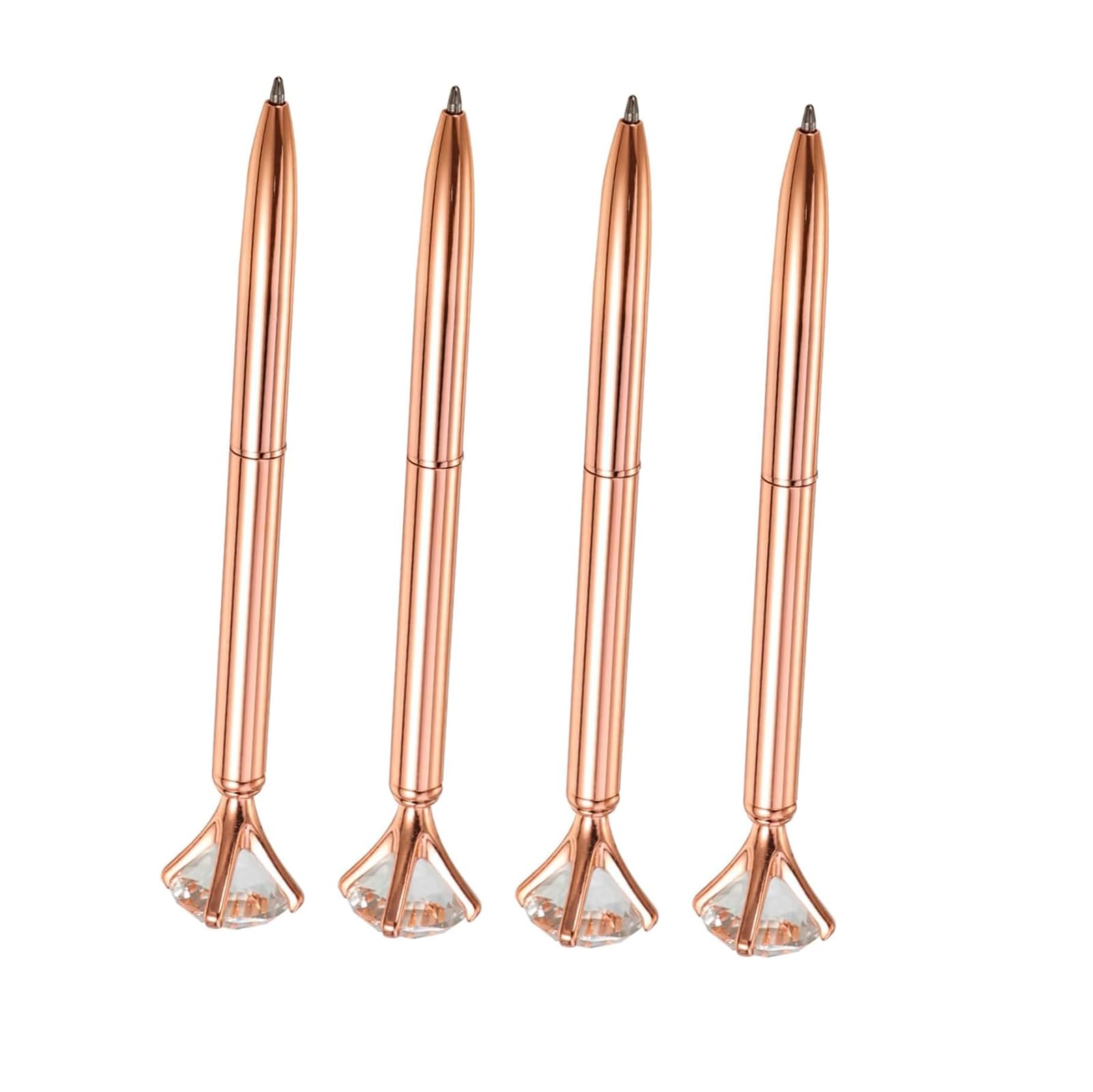 4-Pack Smooth Writing Metal Gel Ink Pens - Quick-Drying Ballpoint Rollerball Pens for Students & Office Use - Perfect for Note Taking, Journaling & Gift Giving