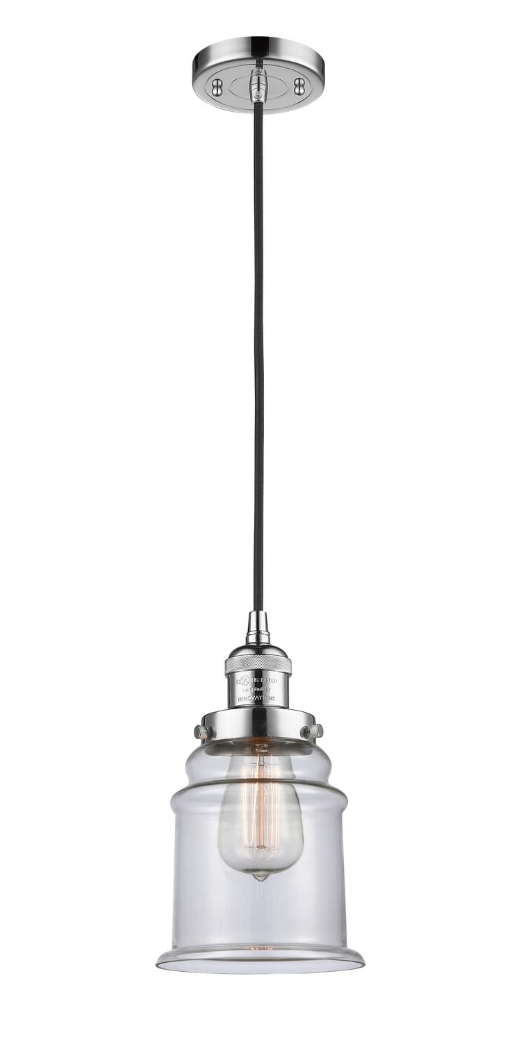 Innovations 201C-PC-G182-LED Mini LED Pendant Light in Polished Chrome - Perfect for Kitchen Island, Dining Room, and Modern Home Decor