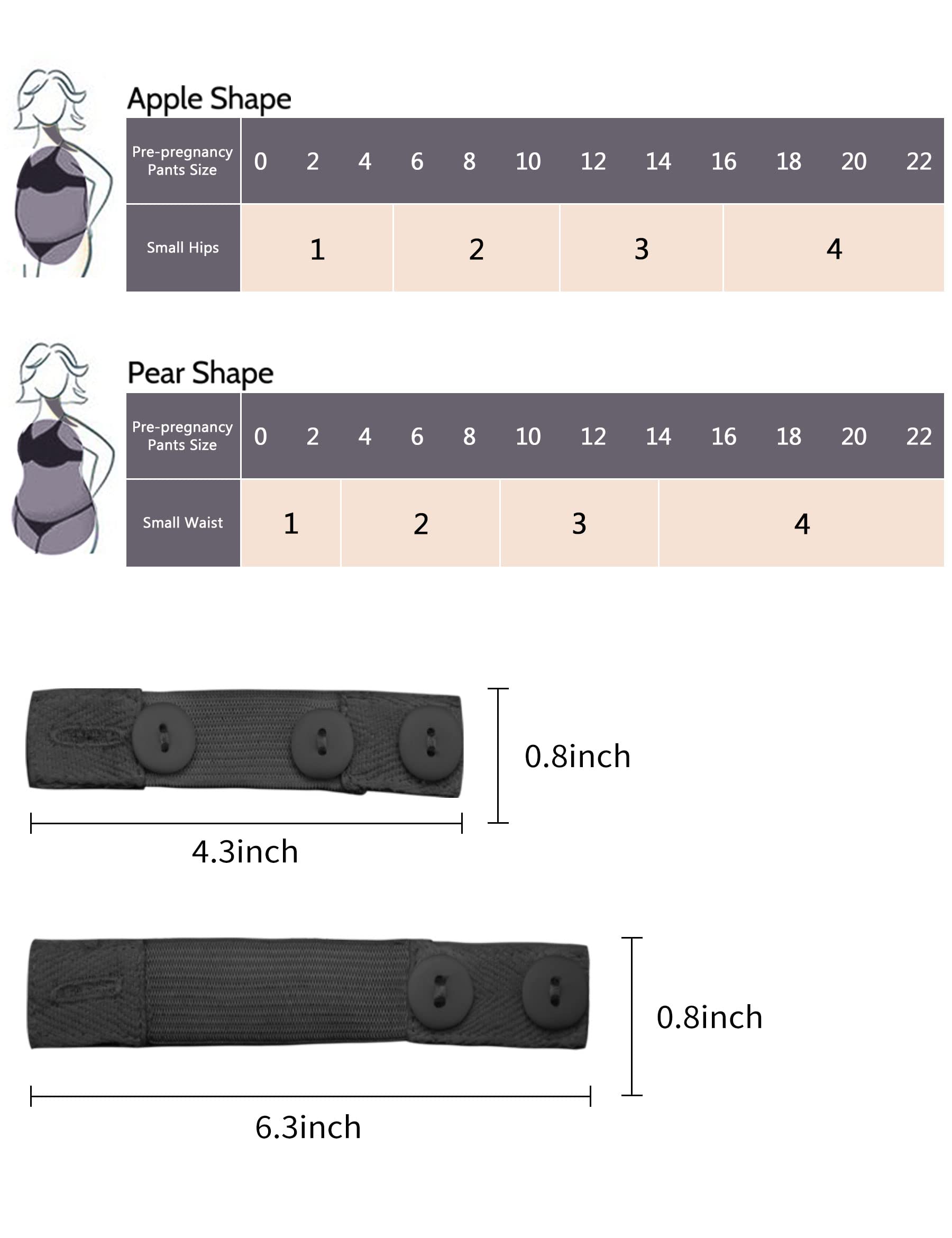 **KIM S Maternity Belly Band - Pregnancy Support Belt for Pants, Black - Comfortable & Adjustable for All Trimesters - Perfect for Work, Exercise & Everyday Wear**