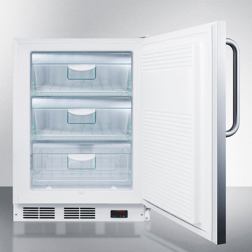 Accucold 24 Inch ADA Compliant Built-In All Freezer - Energy Efficient, Spacious Design for Restaurants, Catering & Home Use - Model VT65ML7CSSADA