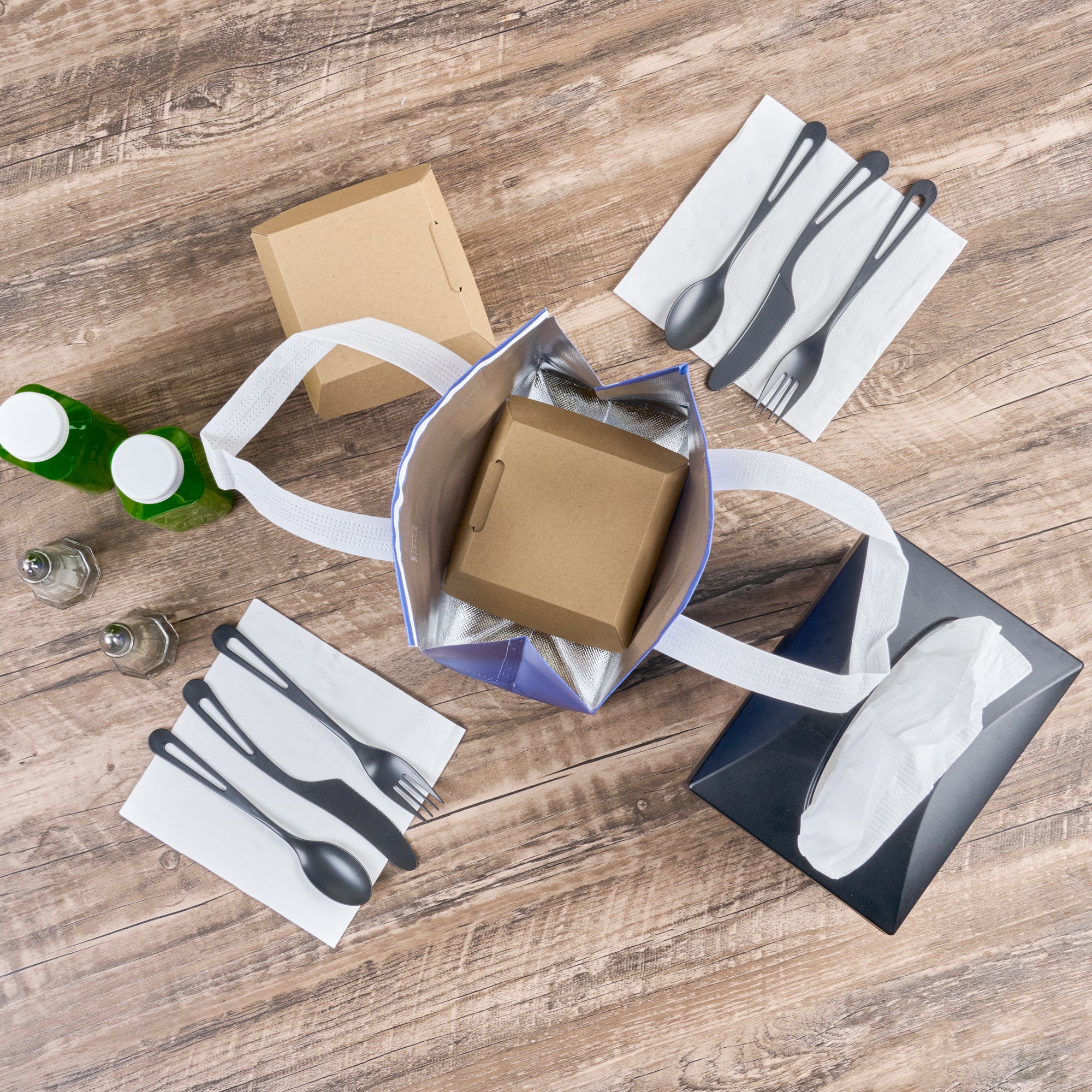 Insulated Take Out Bags - Tamper Evident Food Delivery Bags (8.25