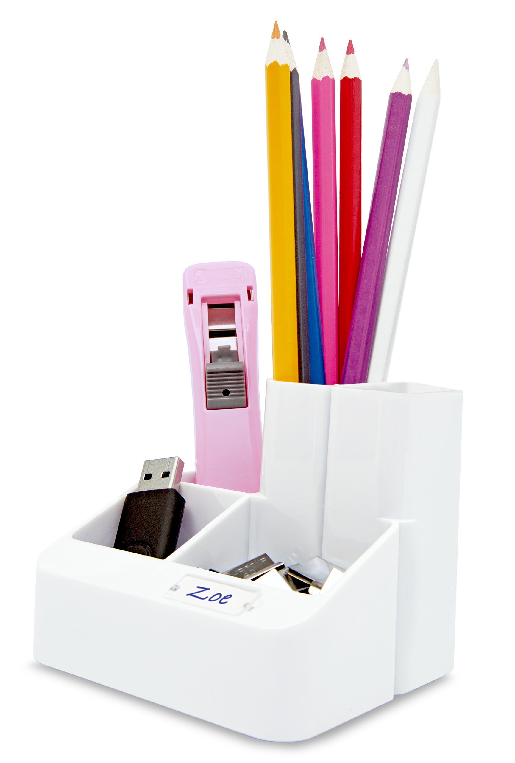 Rapesco White Desk Organizer for Office & Home Use