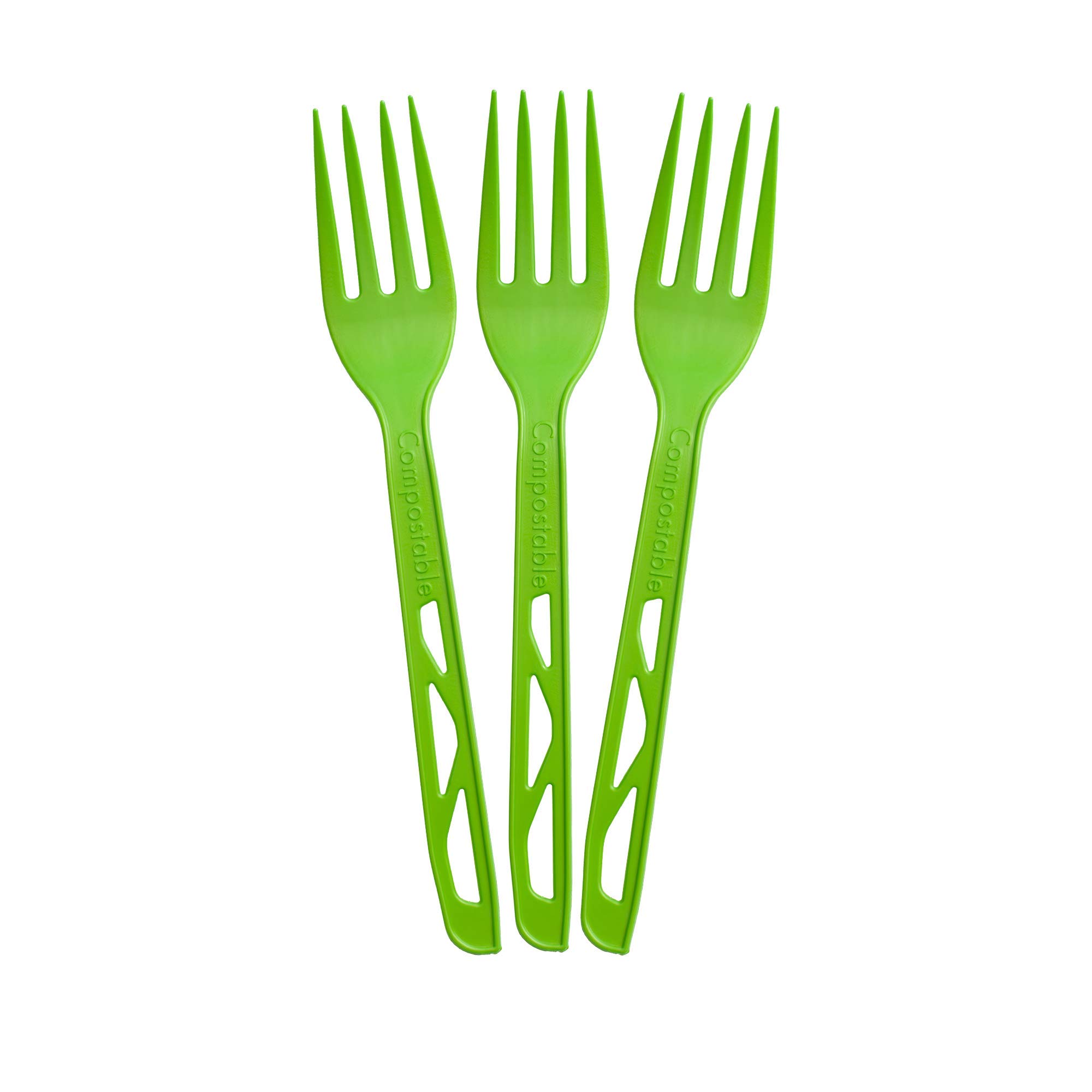 Eco-Friendly Compostable Forks - 200 Count (7.7 Inches) - Heavyweight Corn-Based Cutlery | Non-GMO, Biodegradable & Heat Resistant | Perfect for Parties, Picnics, BBQs & Sustainable Dining