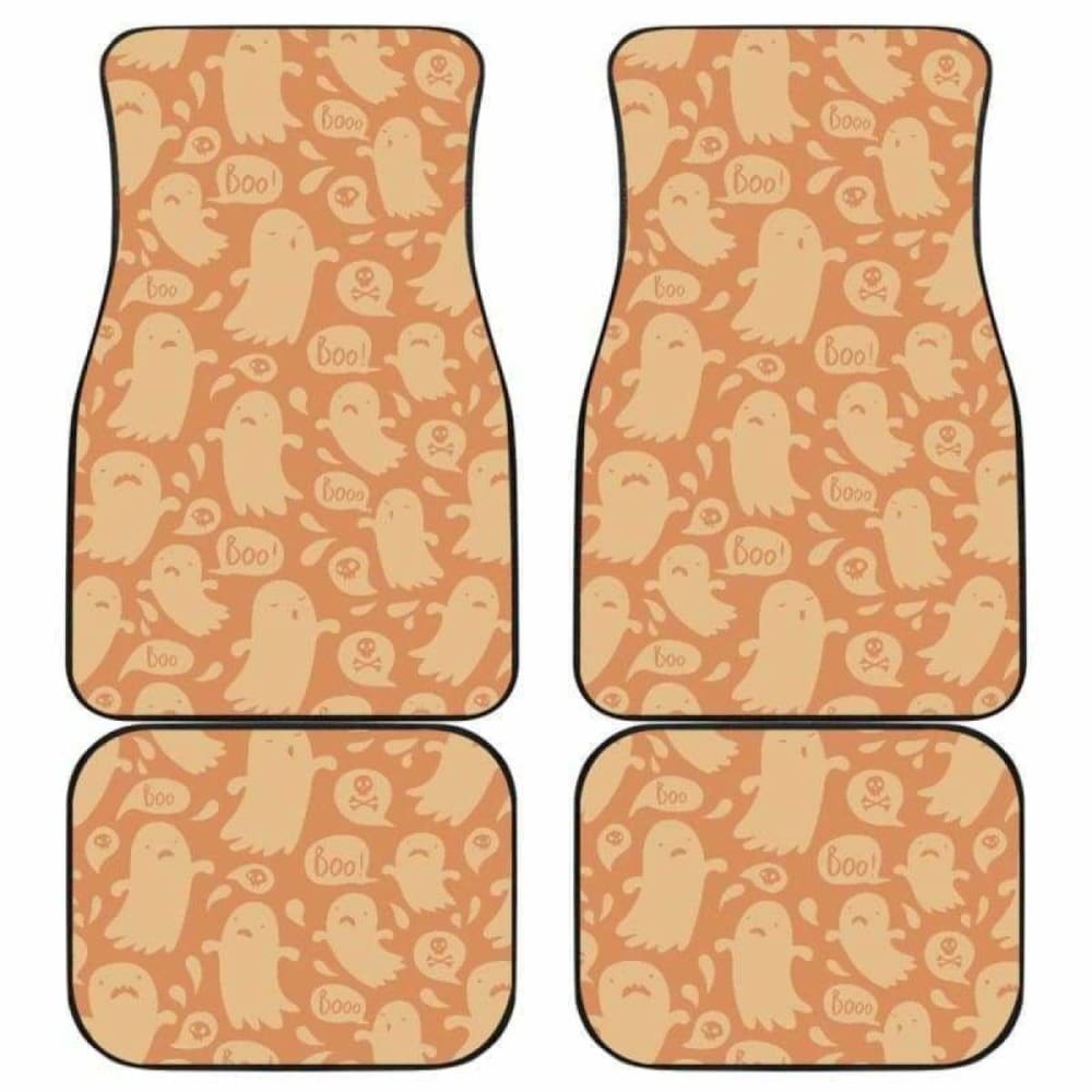 Boo Halloween Car Floor Mats - Non-Slip Custom Fit for Vehicles - Perfect for Halloween Decor & Car Accessories