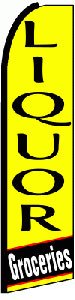 NEOPlex Extra Wide Swooper Feather Flag for Liquor Stores & Grocery Stores - Eye-Catching Outdoor Advertising for Retail Businesses, Bars & Events
