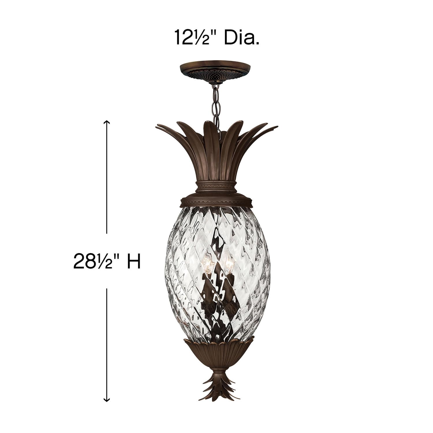 Hinkley Plantation Collection 4-Light Pendant Light Fixture - Copper Bronze Finish for Foyer & Entryway Lighting | Elegant Home Decor