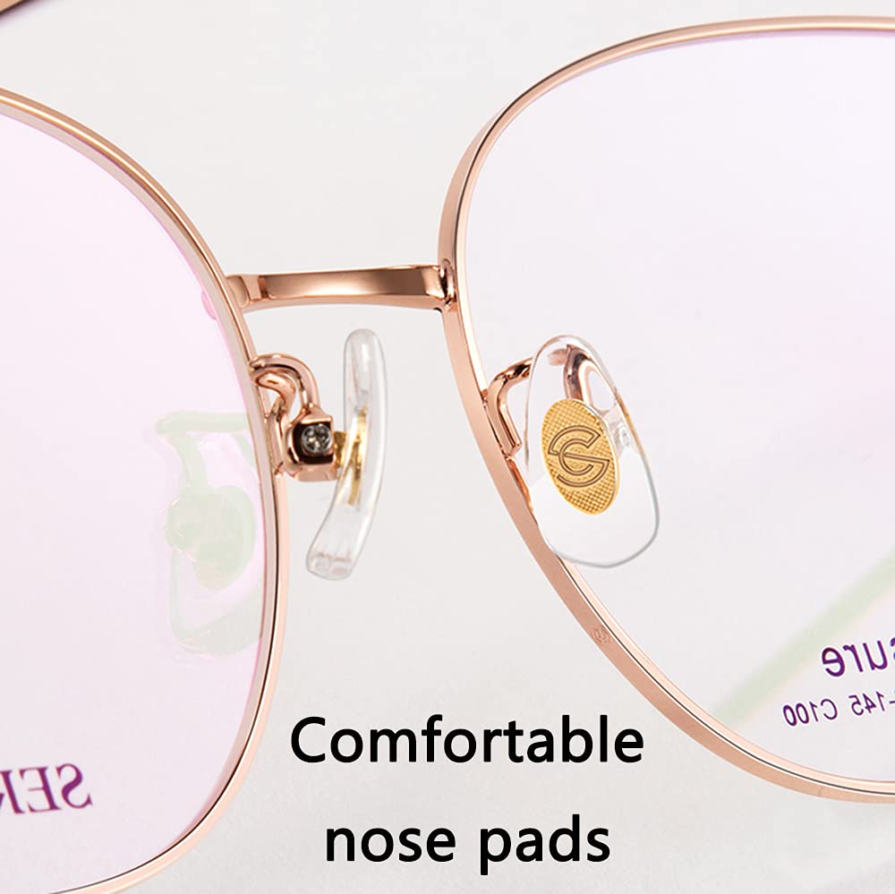 Anti-Blue Light Computer Glasses HD 1.56 Resin Lens +2.00 Reading Glasses for Women & Men - Anti-Fatigue Pink Readers for Office Work, Gaming & Screen Time