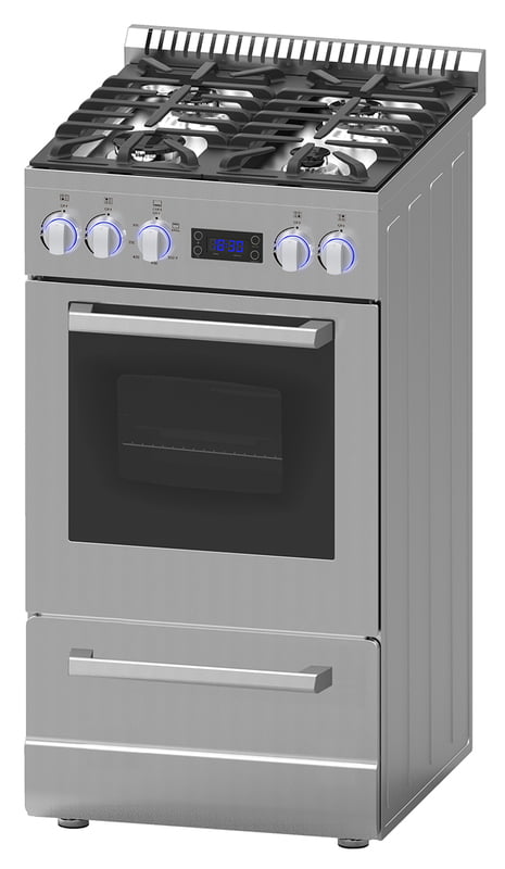 Avanti DGR20P3S 20-Inch Deluxe Gas Range - Elite Series Stainless Steel | Professional Cooking for Home Chefs & Small Kitchens