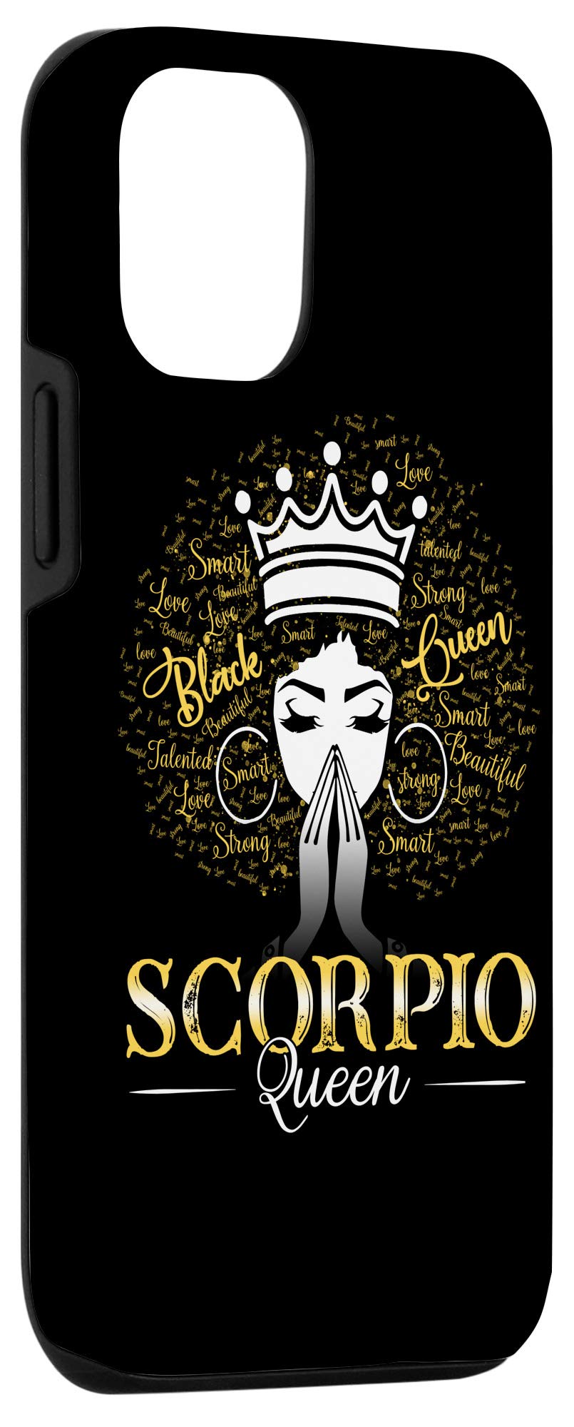 iPhone 12/12 Pro Case - Scorpio Queen Design with Strong Black Lives Matter Afro Woman Art - Durable Protective Phone Cover for Women - Perfect for Daily Use, Work & Social Events