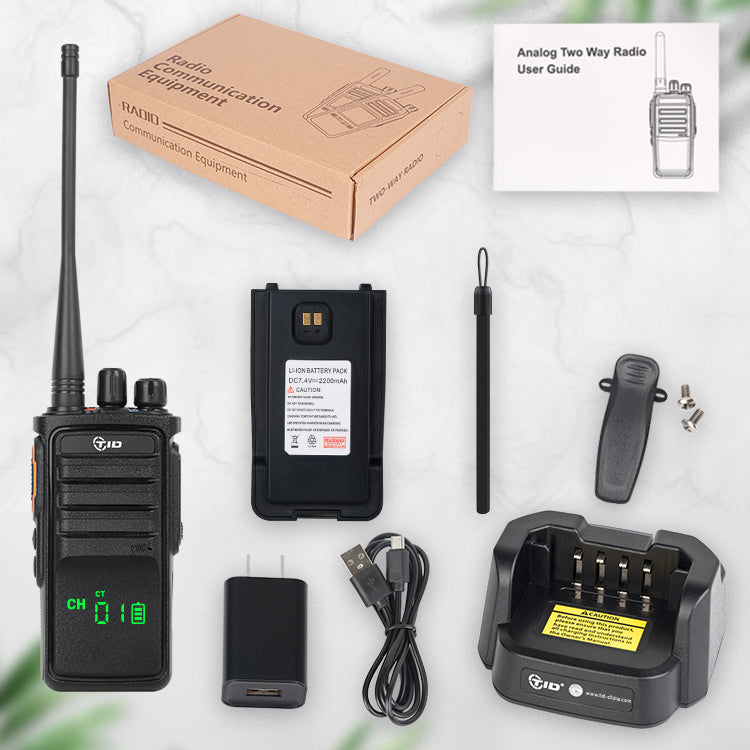 V712 Plus 2W 5W 10W Analog Radio Walkie Talkie - Long Range Two Way Radio for Outdoor, Camping, Hiking & Emergency Communication