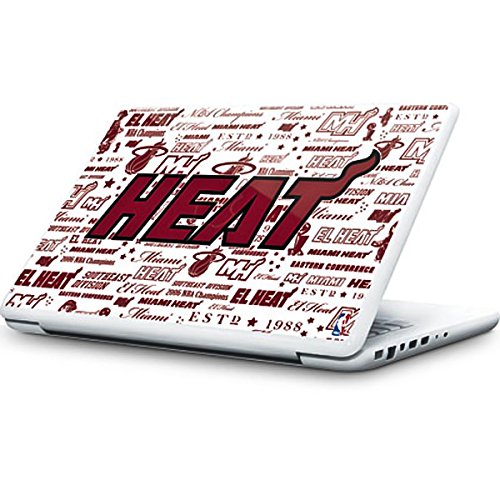Officially Licensed NBA Miami Heat Historic Blast Laptop Skin Decal for MacBook 13-inch - Durable Protective Vinyl Sticker for Work, School & Travel