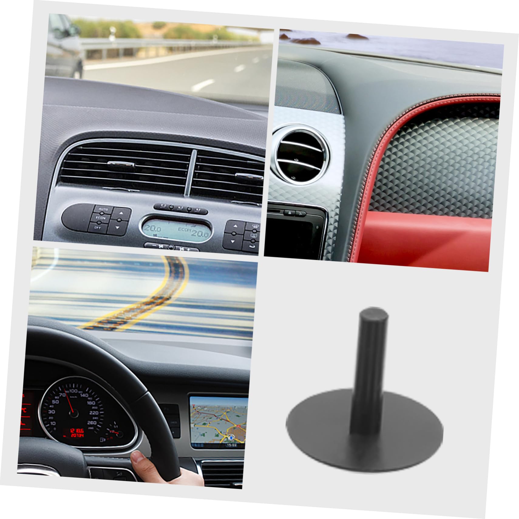 Hoement Car Dashboard Ornament Sticker - Universal Plastic Plug Mount Holder for Car Accessories - Perfect for Displaying Figurines, Air Fresheners & Phone Holders in Your Vehicle