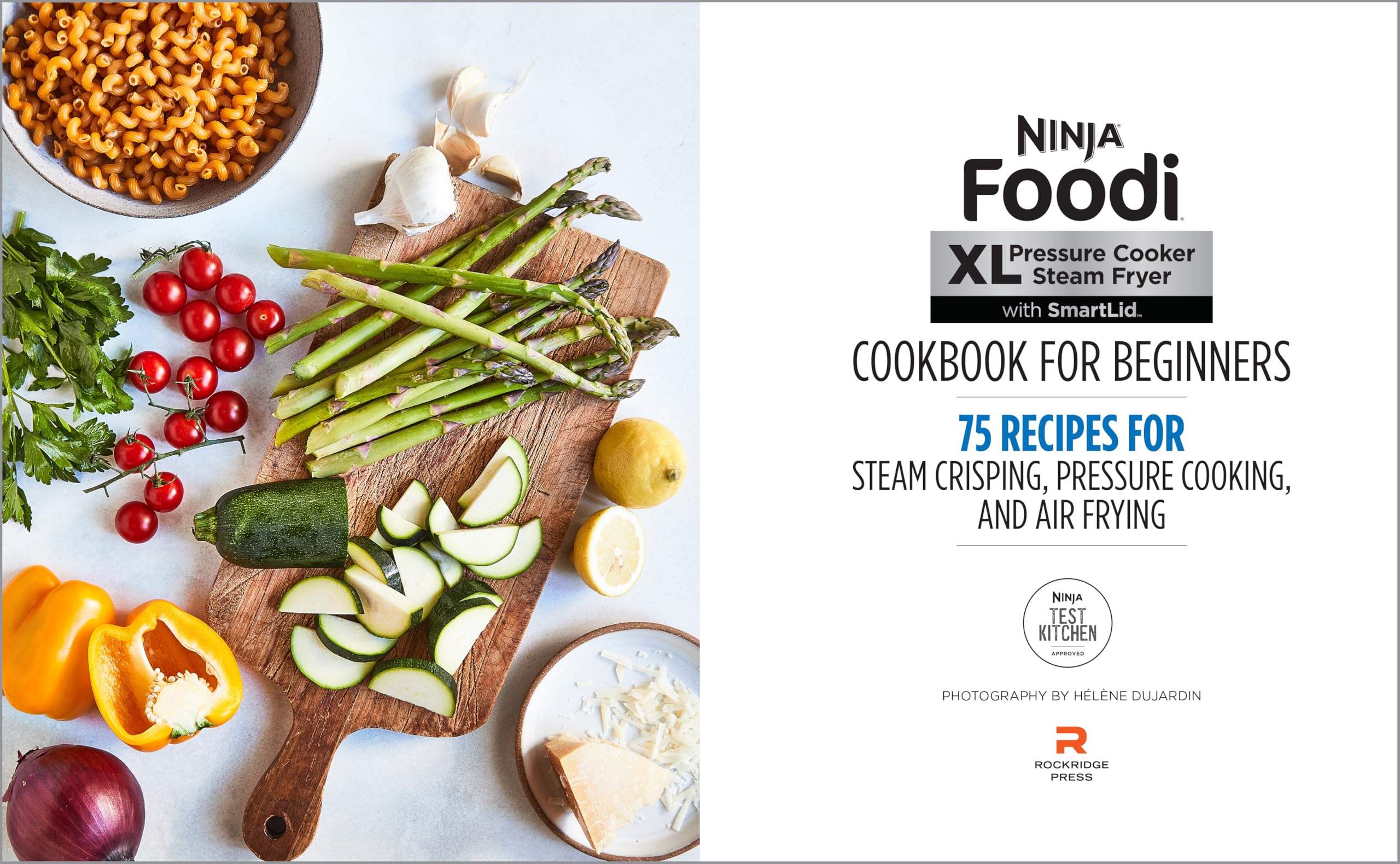 Ninja Foodi XL 8-in-1 Pressure Cooker & Air Fryer Combo with SmartLid Technology - 6.5QT Capacity for Steam Crisping, Pressure Cooking & Air Frying - Includes Free Digital Cookbook with 75 Beginner Recipes - Perfect for Family Dinners, Meal Prep & Healthy Cooking