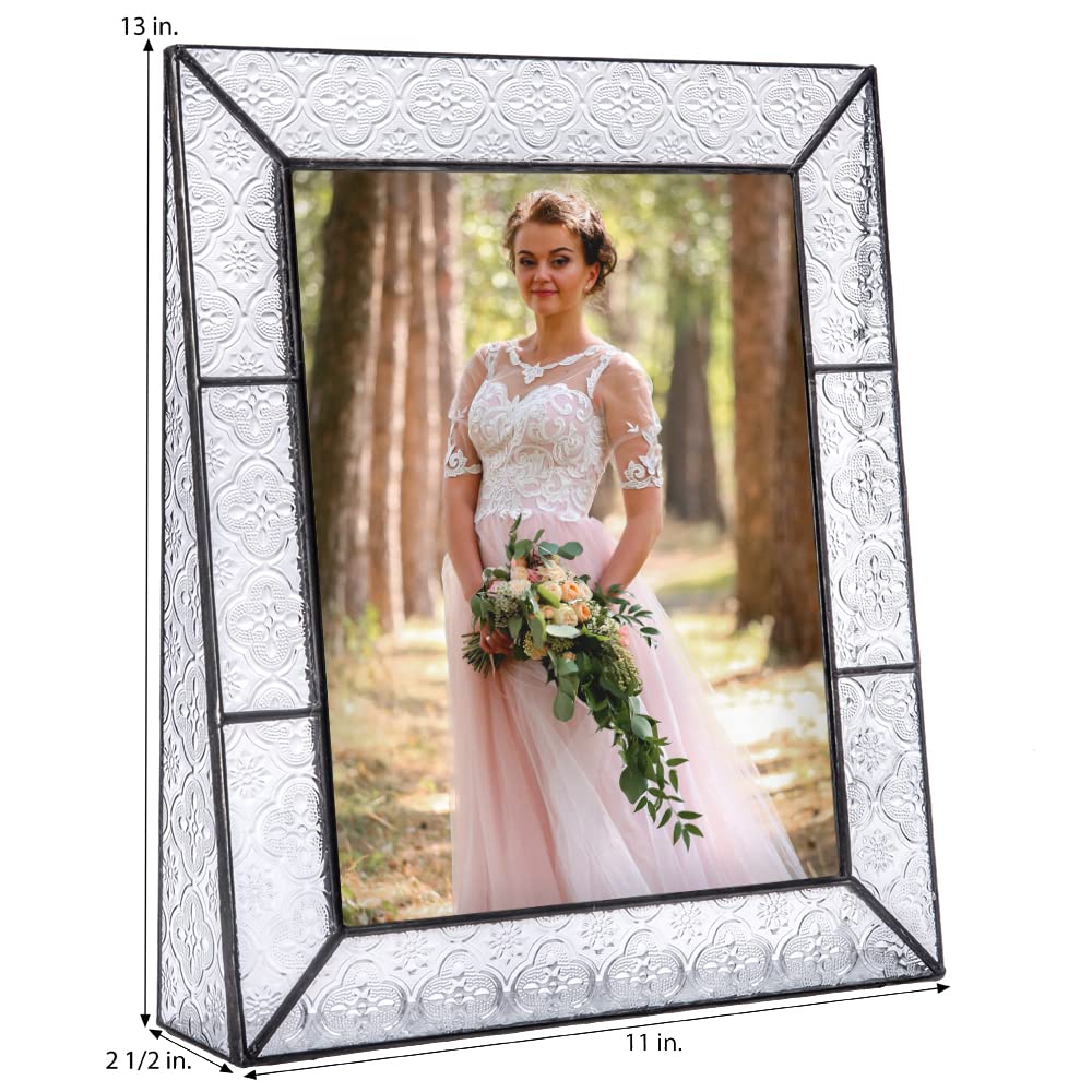 8x10 Clear Glass Picture Frame - Vertical Tabletop Display for Home & Gifts