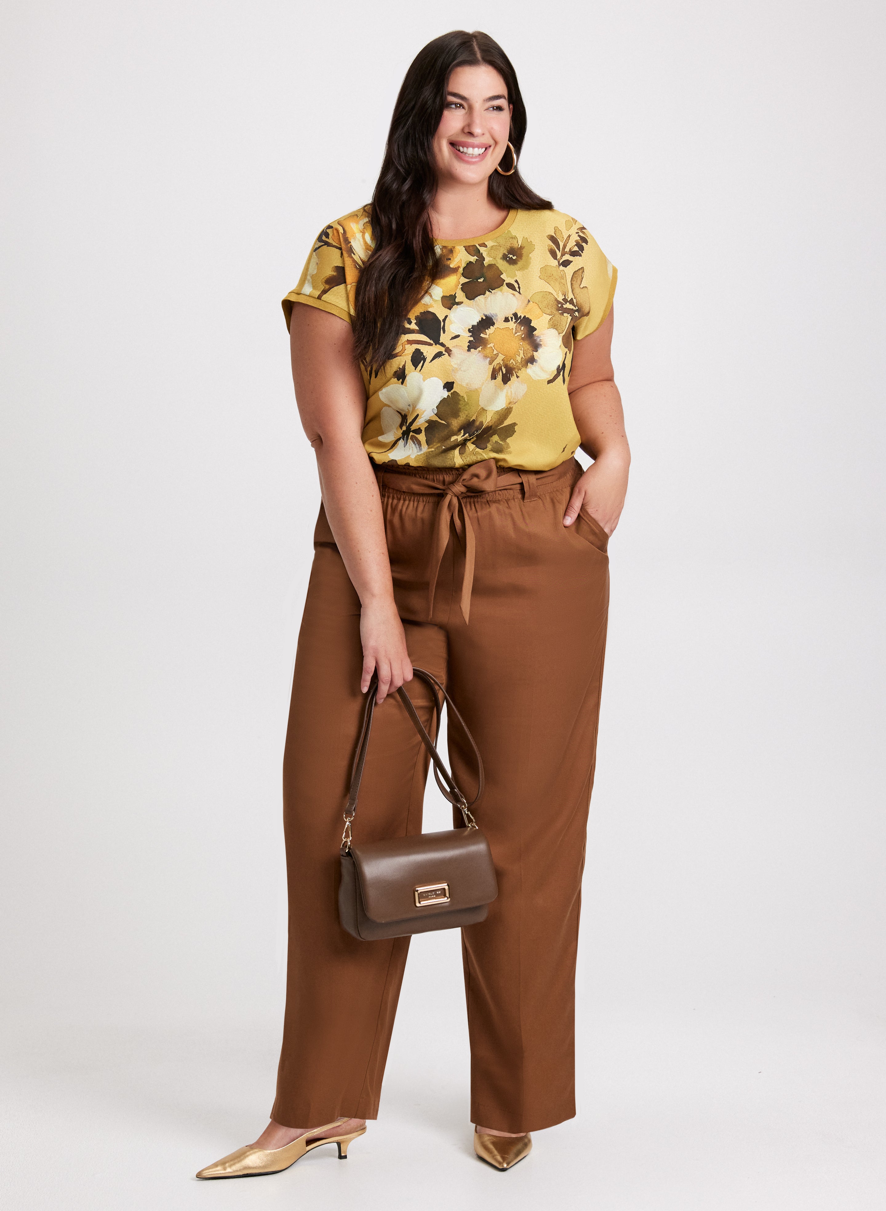 Floral Print Blouse & Wide Leg Pants Set - Women's Boho Chic Outfit for Summer, Beach, and Casual Wear