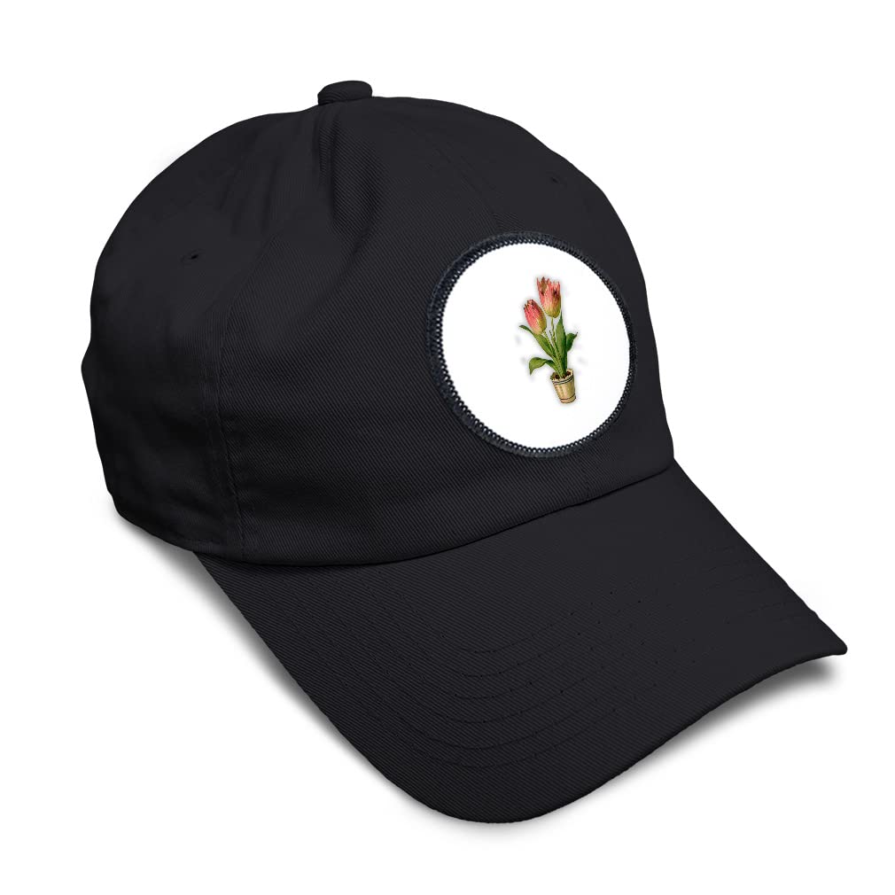 Vintage Tulip Floral Baseball Cap - Soft Cotton Adjustable Hat for Women & Men | Perfect for Outdoor Activities, Gardening, and Casual Wear