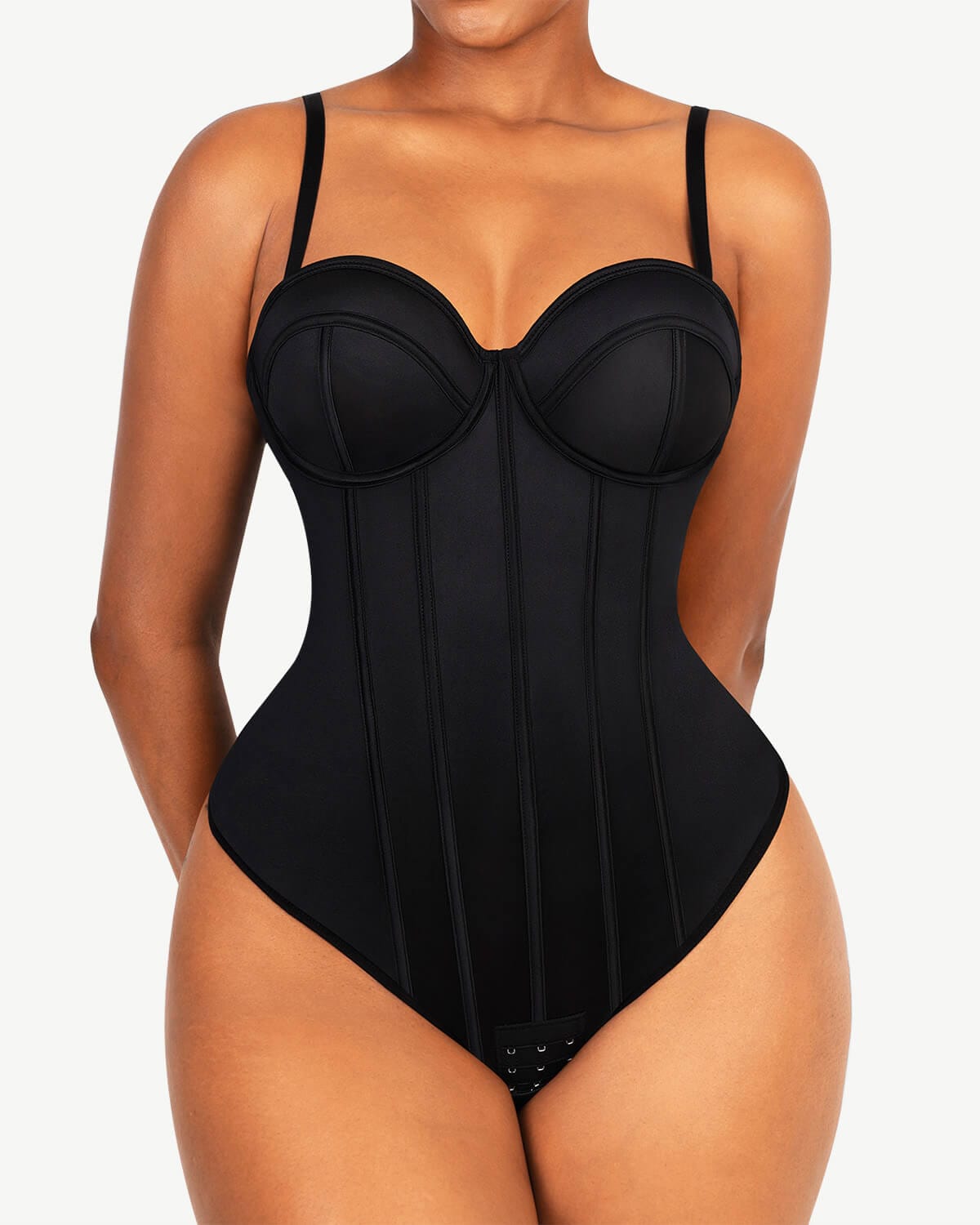 AirSlim® Retro Style Cupped Bra Free Bodysuit - Vintage Inspired Seamless Shapewear for Women | Perfect for Dresses, Evening Wear & Special Occasions