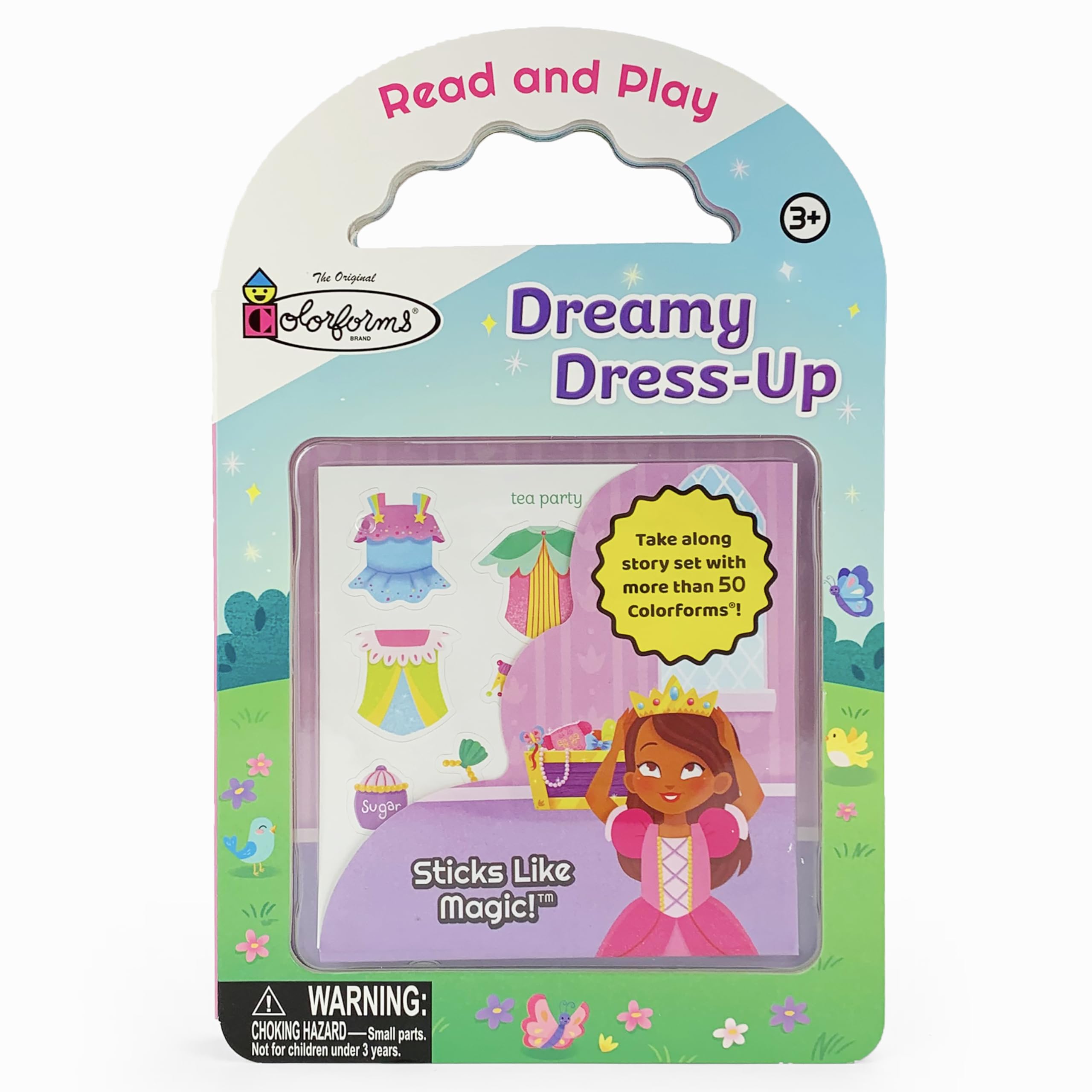Colorforms Dreamy Dress-Up Princess Reusable Sticker Activity Book for Kids Ages 2-5 | Creative Play, Travel Toys & Preschool Learning Activities