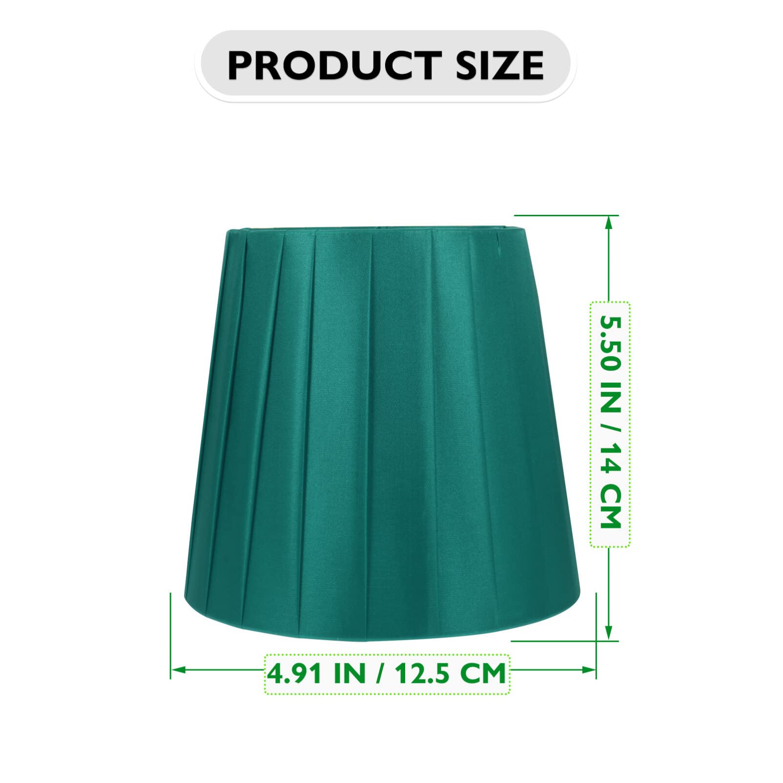 1pc Pleated Clip-On Lampshade - Barrel Design Fabric Light Cover for Table & Floor Lamps - Green Bedroom Lighting Decor (Perfect for Cozy Reading Nooks & Ambient Bedroom Lighting)
