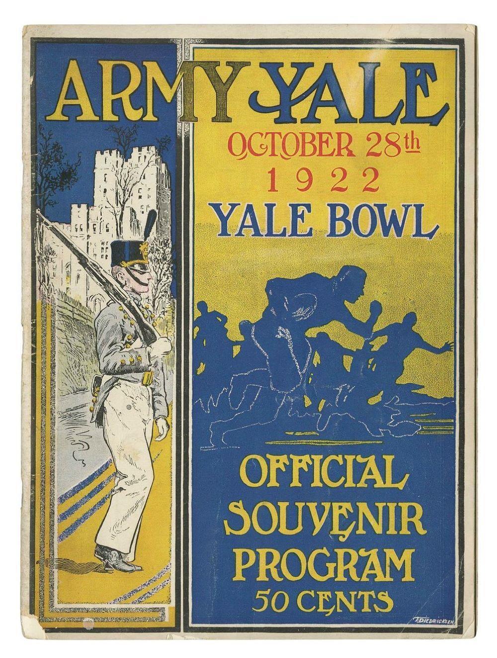 Vintage 1922 Army vs Yale Football Game Program - Official Collectible Memorabilia for Sports Fans & History Enthusiasts | Perfect for Framing, Display, and Gift Giving