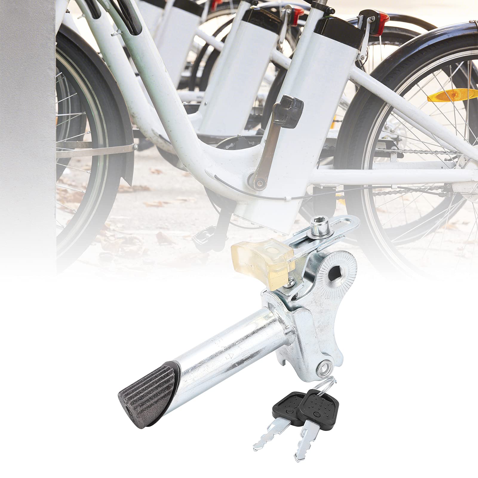 VBESTLIFE Electric Bike Seat Post - Adjustable Height Aluminum Alloy Folding Seatpost with Anti-Theft Key Lock | Perfect for Commuting, Mountain Biking & Urban Cycling Accessories