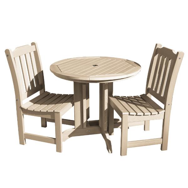 Lehigh Collection 3-Piece Round Outdoor Patio Dining Set - Perfect for Backyard, Garden & Poolside Entertaining