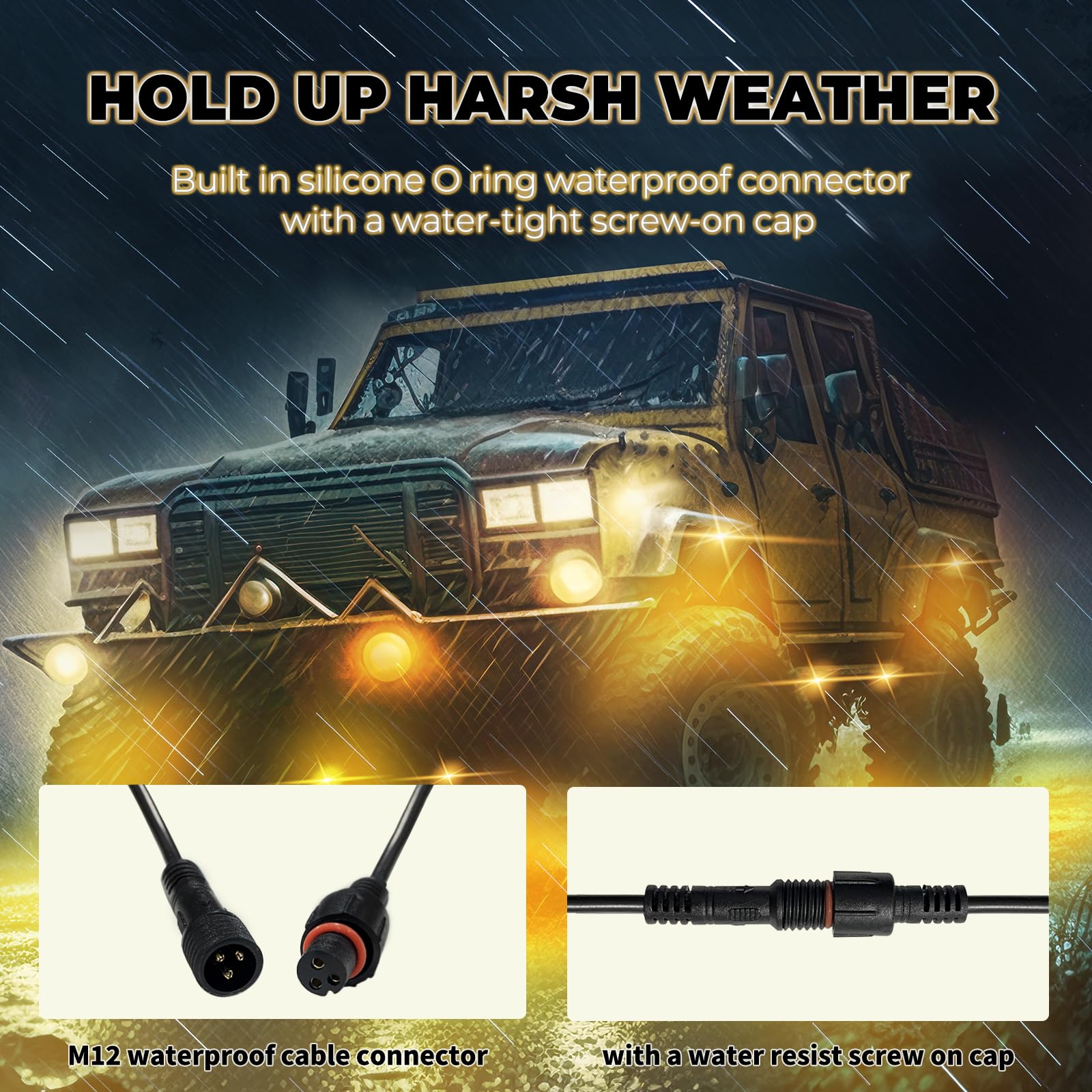 8 Pods Full Angle RGB Rock Lights - 12V-24V Waterproof LED Lights for Trucks, Jeep, UTV, SUV, ATV, Boat & Golf Cart - Multi-Color App/Remote Control with Music Sync - Perfect for Off-Roading, Night Rides & Vehicle Customization