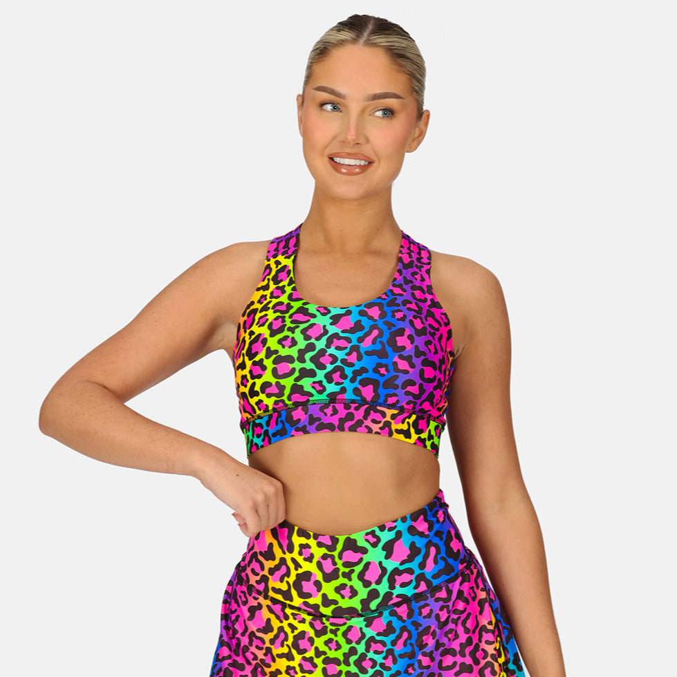 Neo Leo Cross Back Bra - Women's Supportive Sports Bra for Yoga, Running & Gym Workouts - Comfortable & Breathable Activewear for Fitness & Everyday Wear