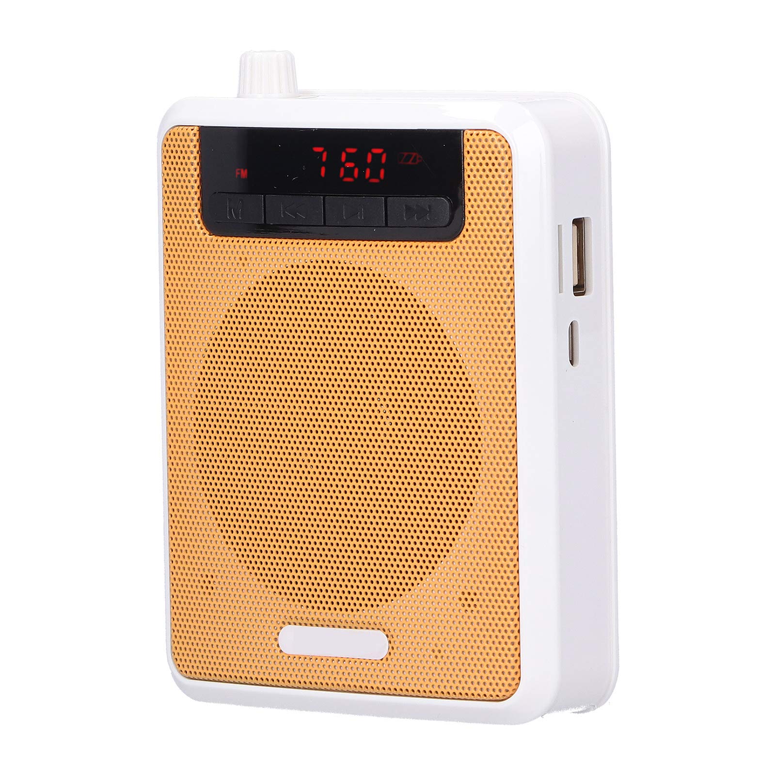 Portable Voice Amplifier with Headset Microphone - 15W Rechargeable PA System with LED Display for Teachers, Tour Guides, Public Speaking - Ideal for Outdoor Events, Classrooms & Presentations (Orange)