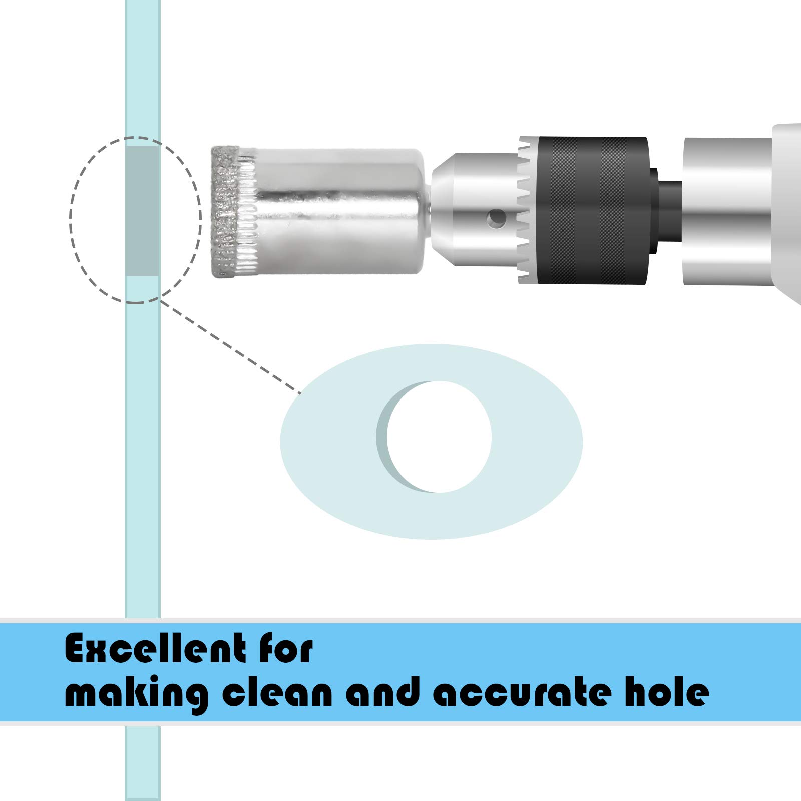 Diamond Coated Drill Bit for Glass & Bottles – 5/8 Inch (16mm) – Perfect for DIY Lighted Bottle Crafts, Glass Block Projects & Home Decor