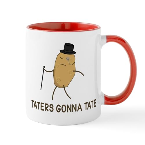 White/Red Inside - Haters Gonna Hate And Taters Gonna Tate Mugs