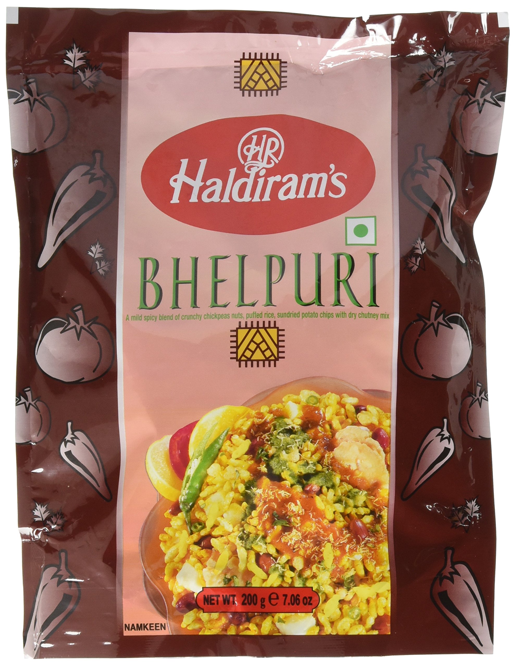 Haldiram's Bhelpuri Snack - Crunchy Mix of Puffed Rice, Noodles, Nuts & Spices with Tangy Chutney - 200g Pack (3 Pack) - Perfect for Parties, Movie Nights & Indian Street Food Experience