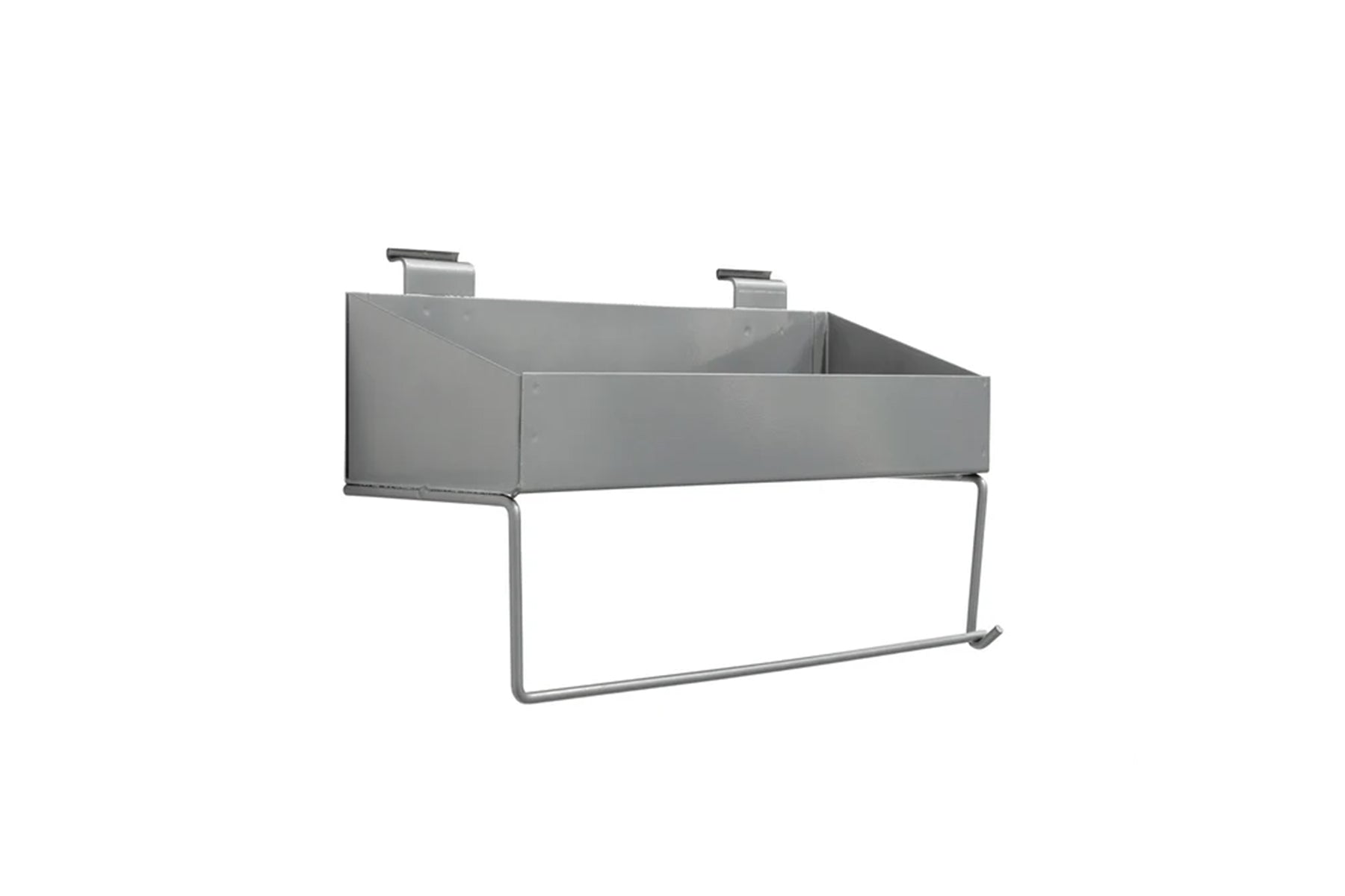 ProSlat Wall Mounted Shelf & Paper Towel Holder - Organize Kitchen, Bathroom, or Garage - Durable Storage Solution for Home & Office