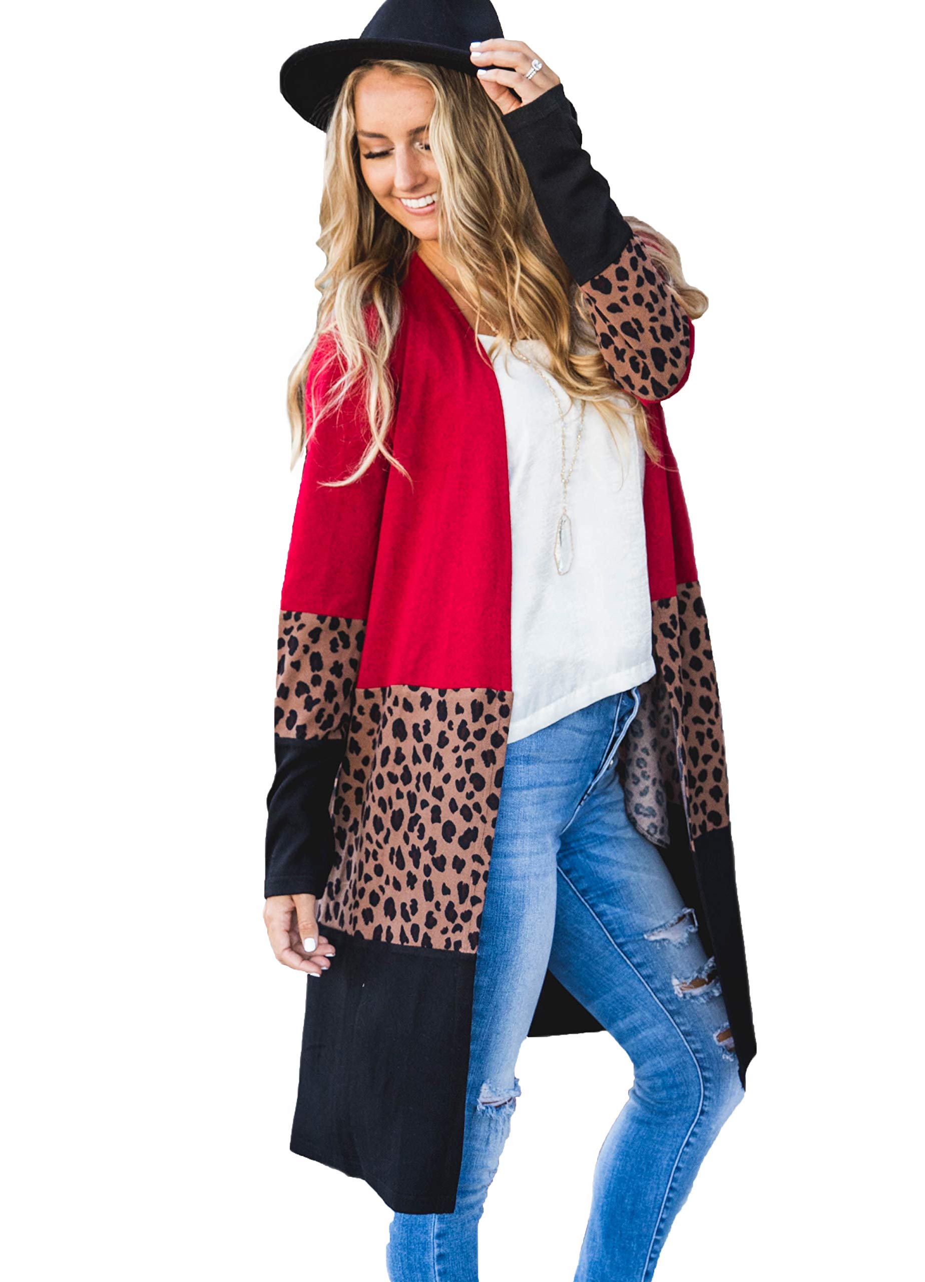 Tickled Teal Women's Soft Long Sleeve Pocket Cardigan Sweater - Cozy Knit Wrap for Fall & Winter, Perfect for Office, Lounge & Casual Outings