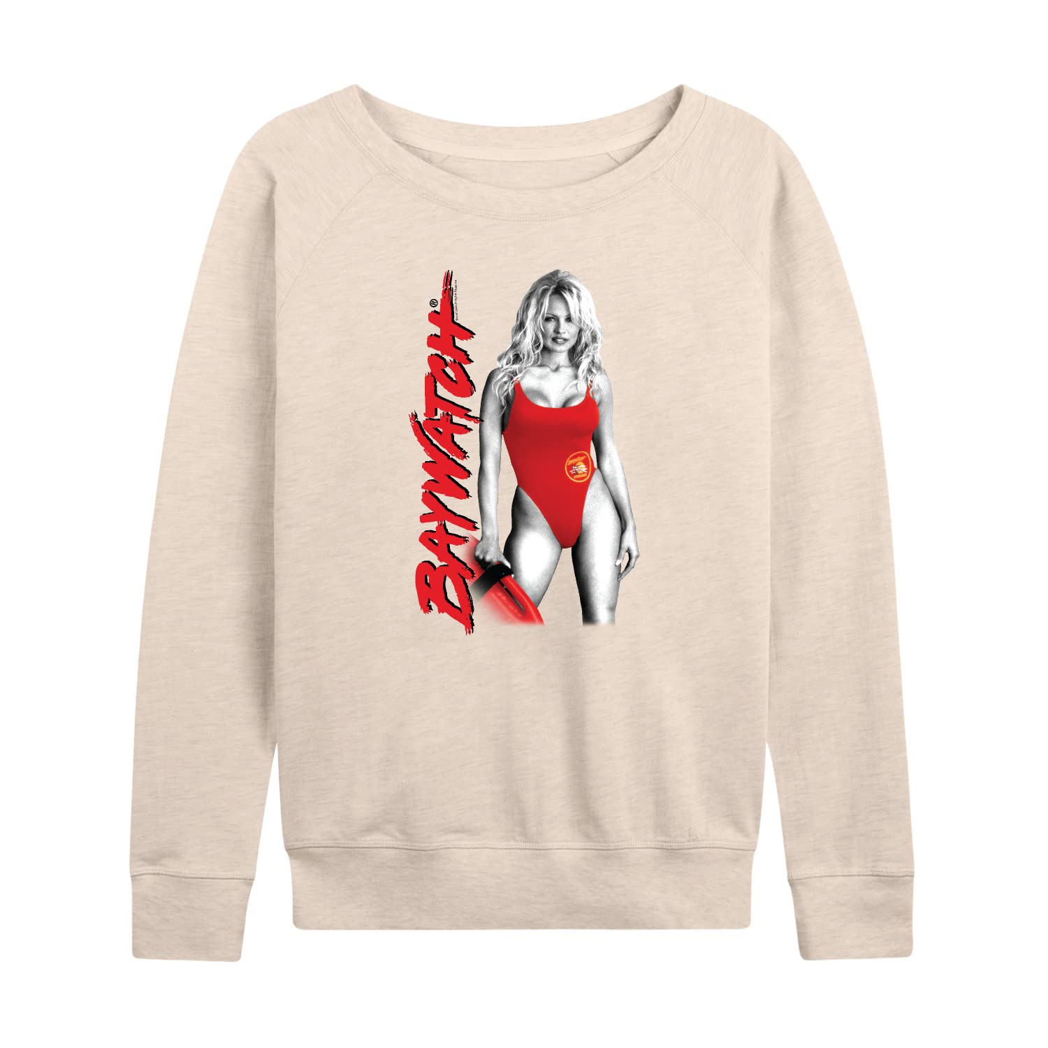Baywatch Pamela Women's Lightweight French Terry Pullover Hoodie - Soft & Comfortable Casual Wear for Women - Perfect for Gym, Lounge & Outdoor Activities
