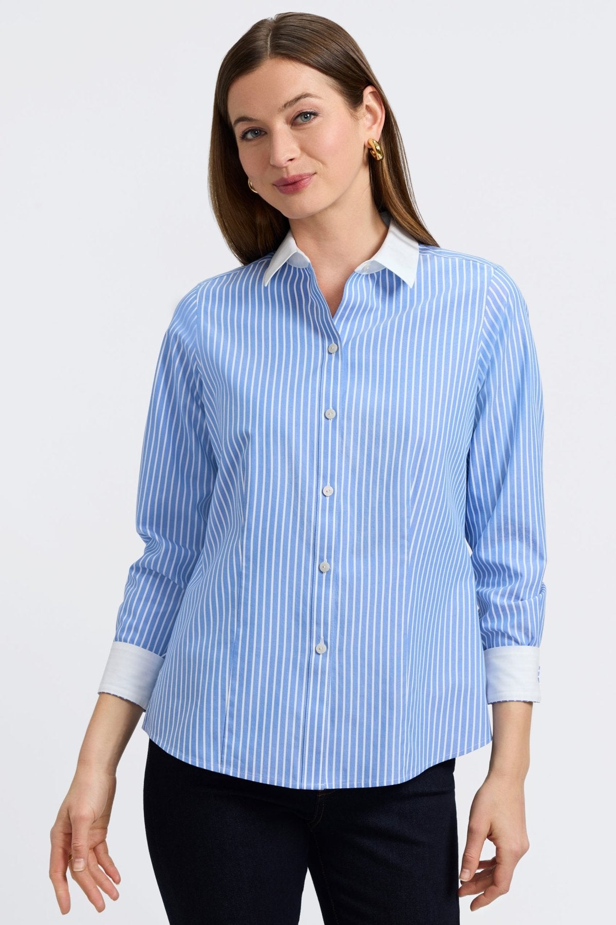 No-Iron Pinpoint Long Sleeve Dress Shirt for Men - Wrinkle-Free Business Casual & Office Wear - Perfect for Work, Interviews & Formal Occasions