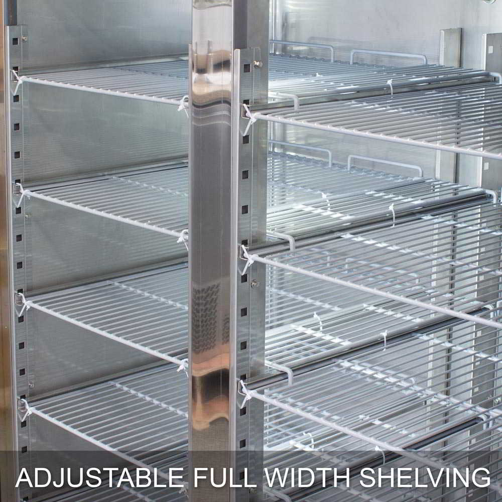 1000L Upright Double Door Stainless Steel Freezer - Commercial & Home Use for Restaurants, Grocery Stores, and Bulk Food Storage