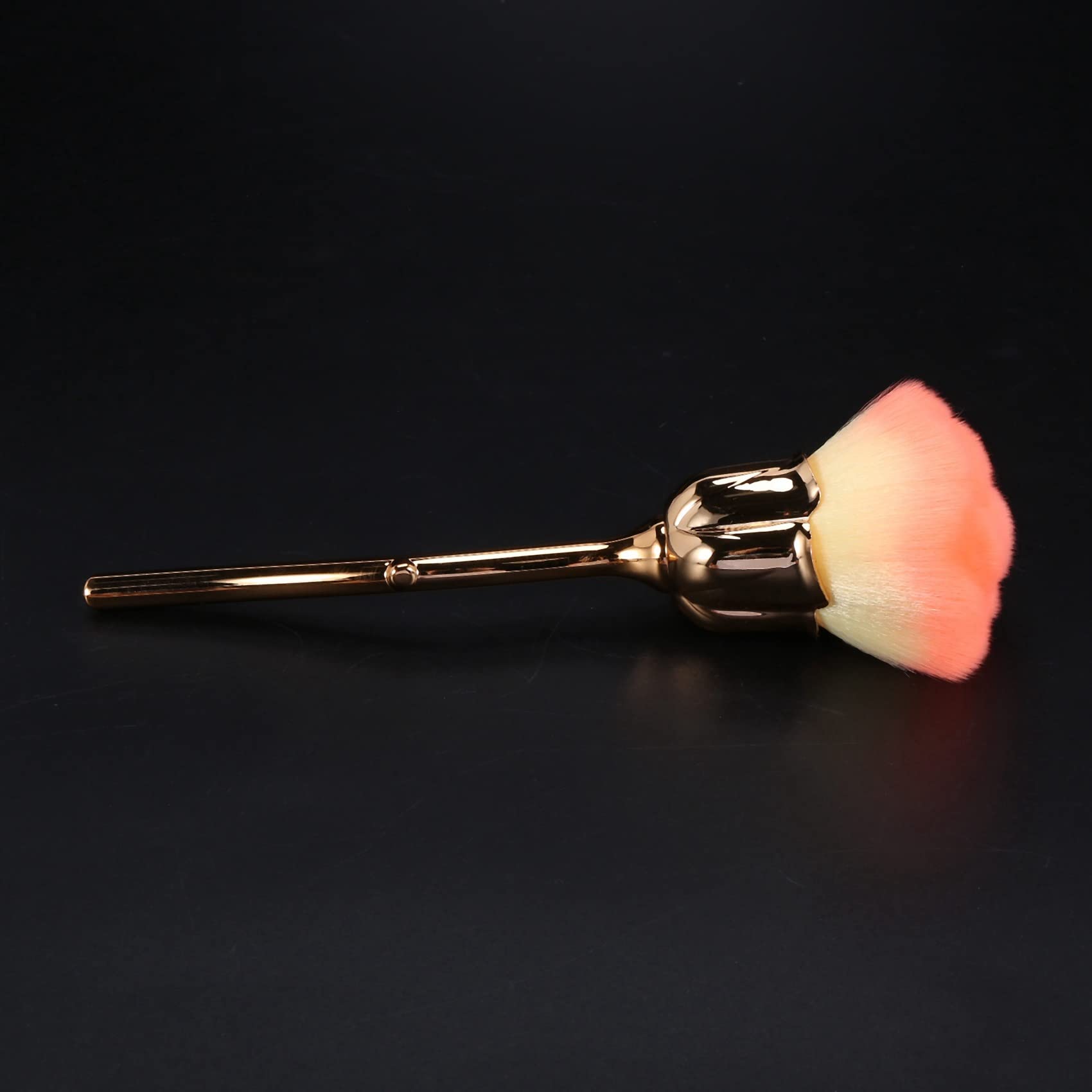 Premium Nail Dust Brush - Soft Pink Cleaning Brush for Nail Art, Manicure & Makeup (Gold Handle) | Perfect for Salon, Home & Professional Use