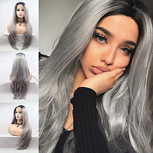 Ombre Gray Lace Front Wig