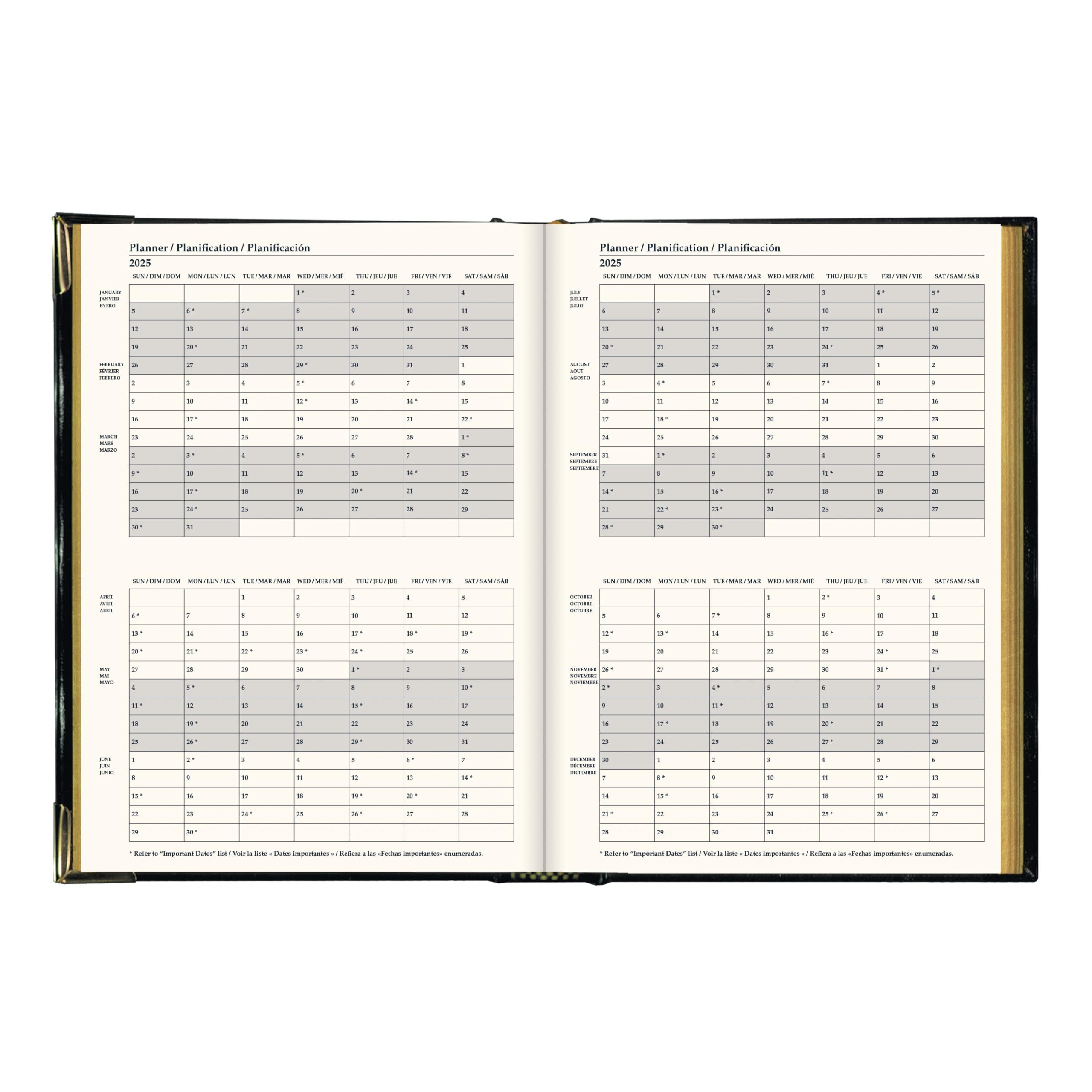Brownline® 2025 Executive Weekly Planner - 12 Month Appointment Calendar (January-December) with Sewn Binding - 10.75