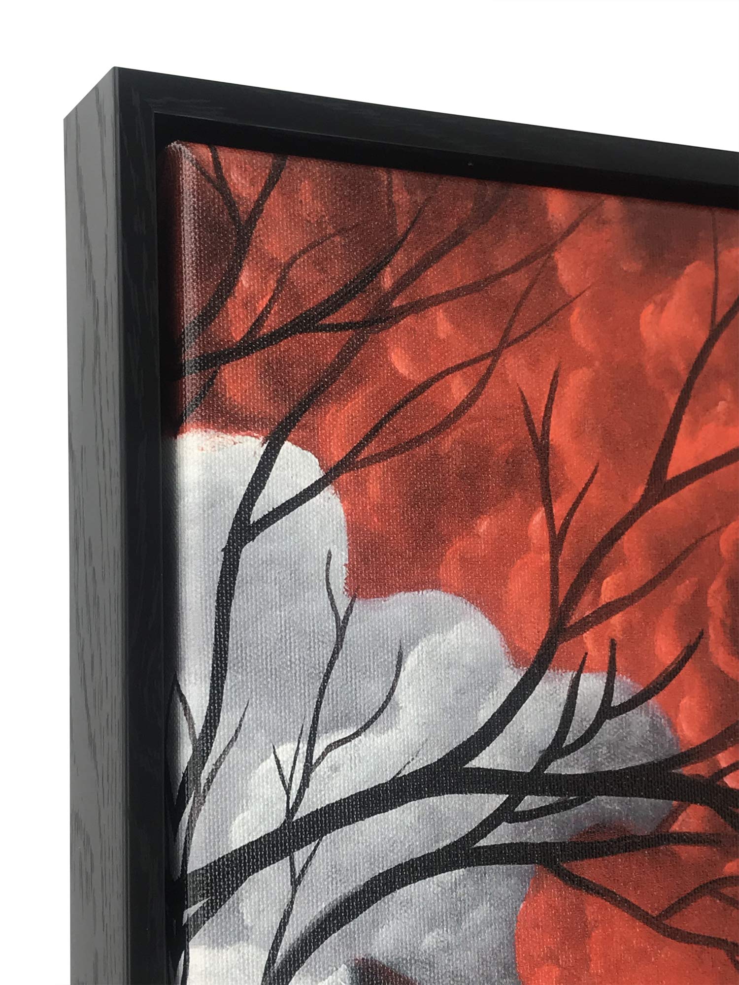 Wieco Art Large Framed Canvas Wall Art - The Cloud Tree Abstract Painting for Bedroom & Office Decor | 3-Panel Contemporary Artwork with Black Frames | Perfect for Living Room, Bedroom & Office Wall Decor