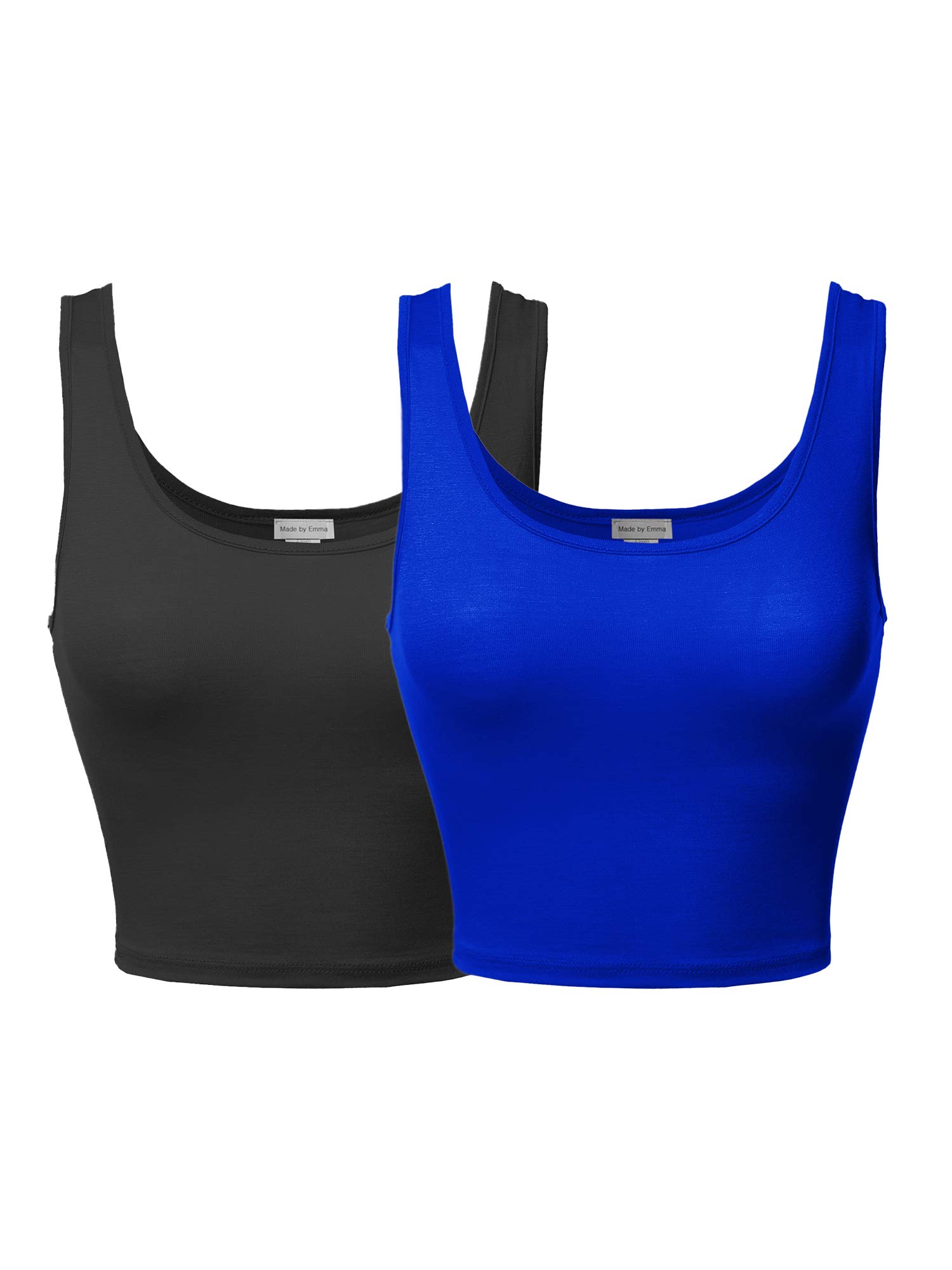 Emma Women's Junior Sleeveless Crop Tank Top - Soft Solid Color Basic Tee for Teens | Perfect for Summer, Layering & Casual Outfits