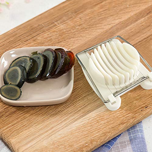 WOIWO Multi-Functional Egg Slicer & Cutter - Stainless Steel Kitchen Tool for Hard Boiled Eggs, Fruits & Vegetables - Perfect for Salads, Meal Prep & Party Platters